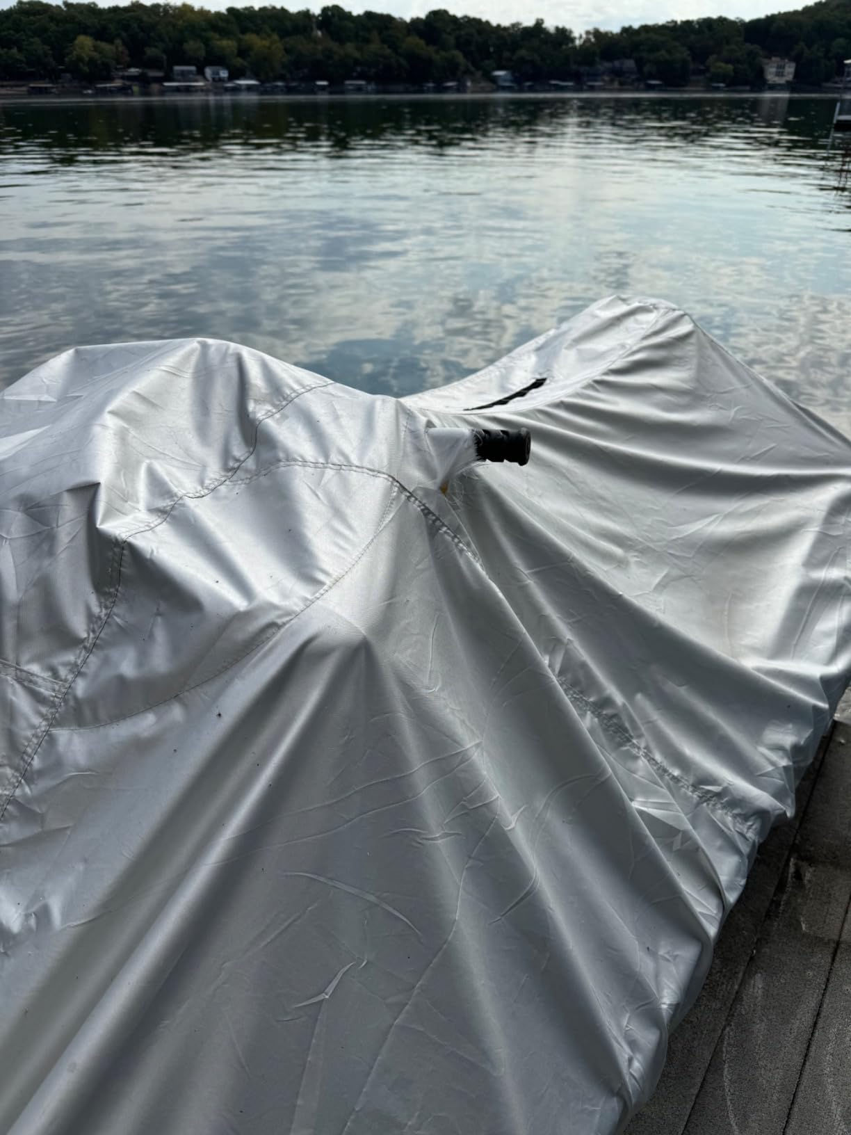 iCOVER Jet Ski Cover- Water Proof Heavy Duty Trailerable Personal Watercraft Covers for Seadoo Kawasaki Yamaha Wave Runner, Fits PWC Models Up to 145in Long customer photo 2