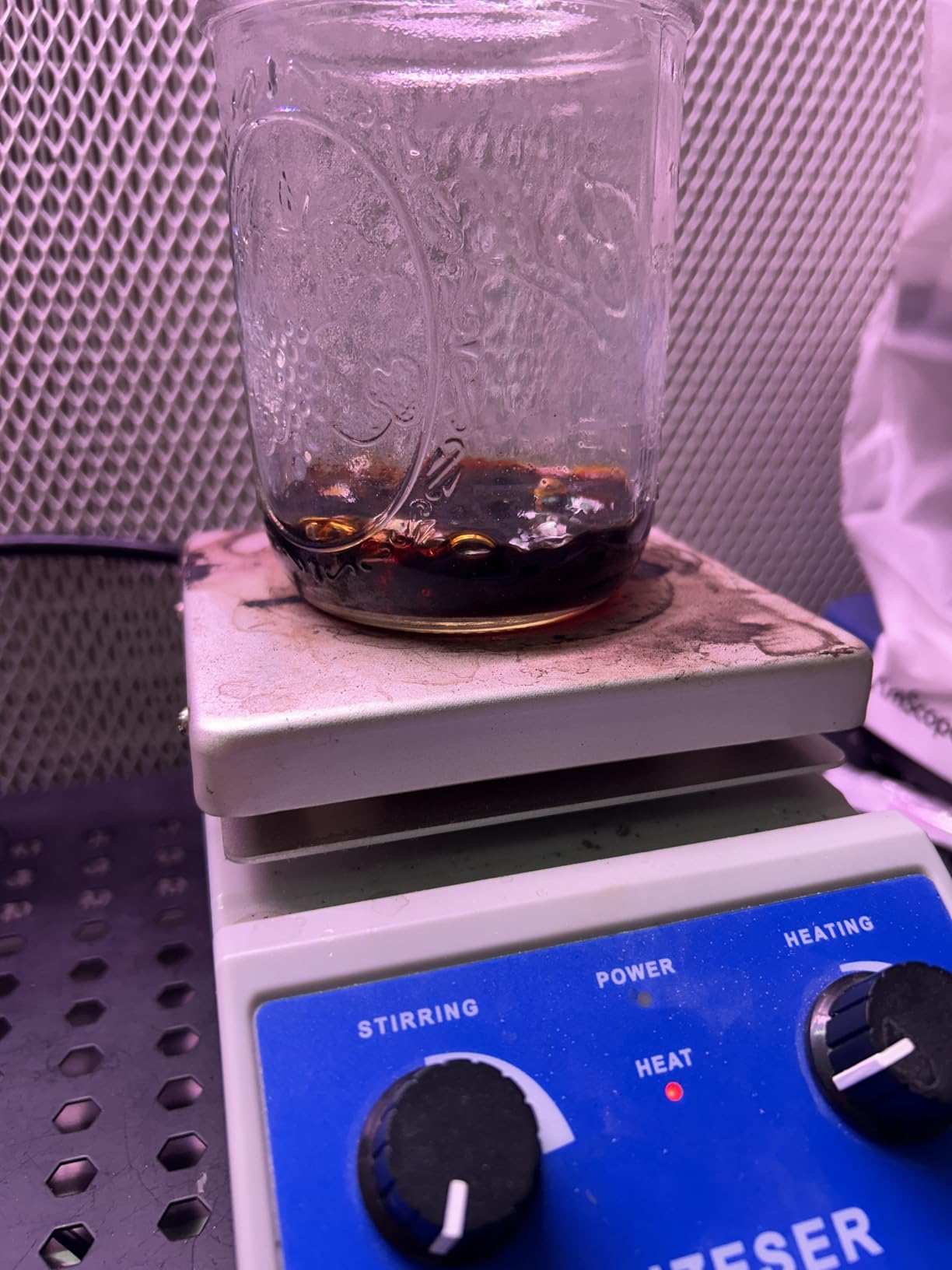 Magnetic Stirrer Hot Plate w/Stir Bar, 100-2000rpm Magnetic Hotplate Stirrer, Max Adjustable 180W Heating Power, Max 520℉ customer photo 2