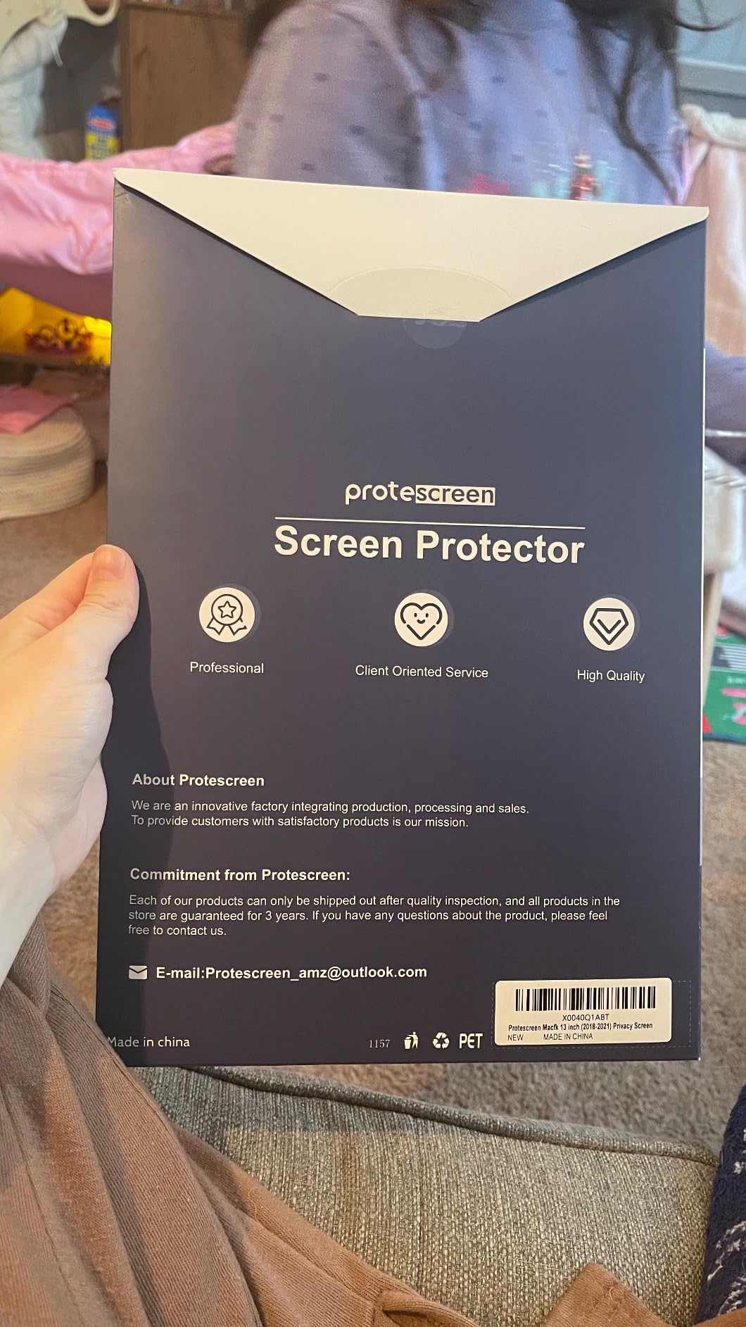 [2-Pack] 24 Inch Anti Blue Light Screen Protector Compatible With Lenovo Hp Dell Acer Asus Samsung etc Monitor 16:9 Aspect, Removable Anti Glare Filter Uv Blocker Shield Cover Eye Protection Film Laptop customer photo 2