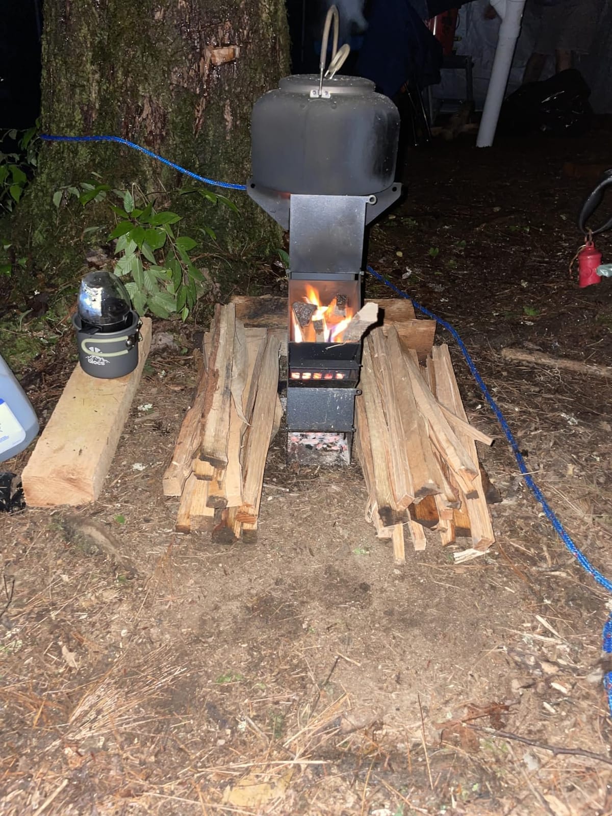 Rocket Stove Portable Wood-Burning Camping Stove with Storage Bag customer photo 1