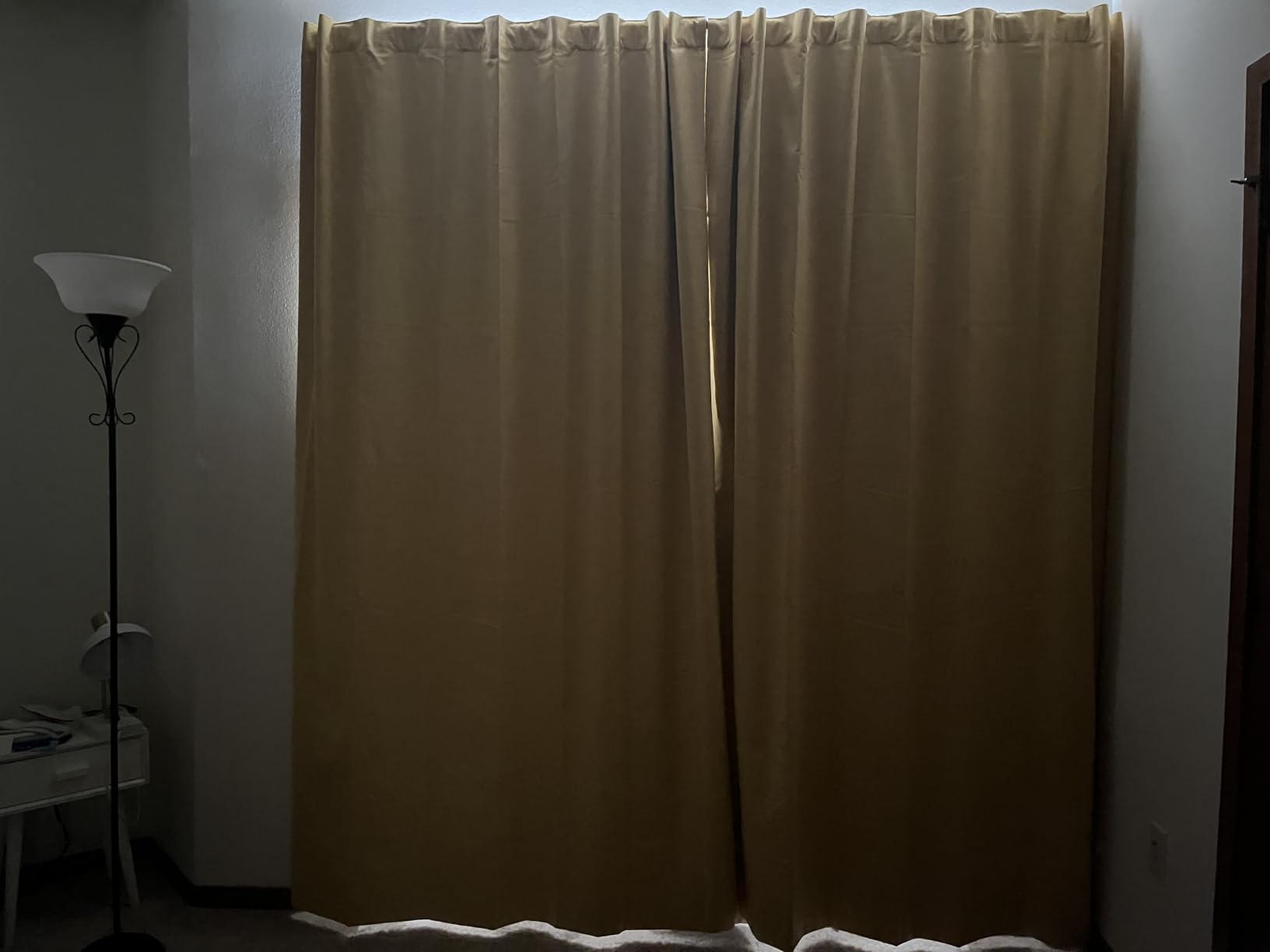 Joydeco 100% Blackout Curtains for Bedroom - Nature Linen 84 Inch Long customer photo 2
