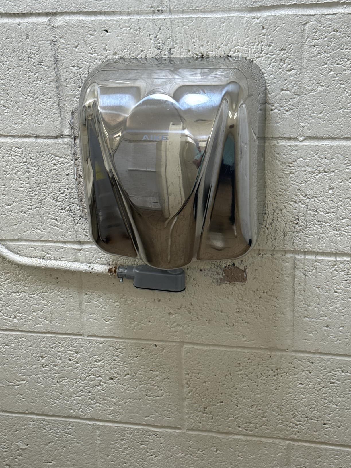 AIKE Elephant Power Hand Dryer for Commercial Bathroom Brushed, Model AK2812 | 15S Fast Dry Heavy Duty High Speed Design, Plug-in Easy Install and Hardwiring Friendly, Stainless Steel customer photo 1