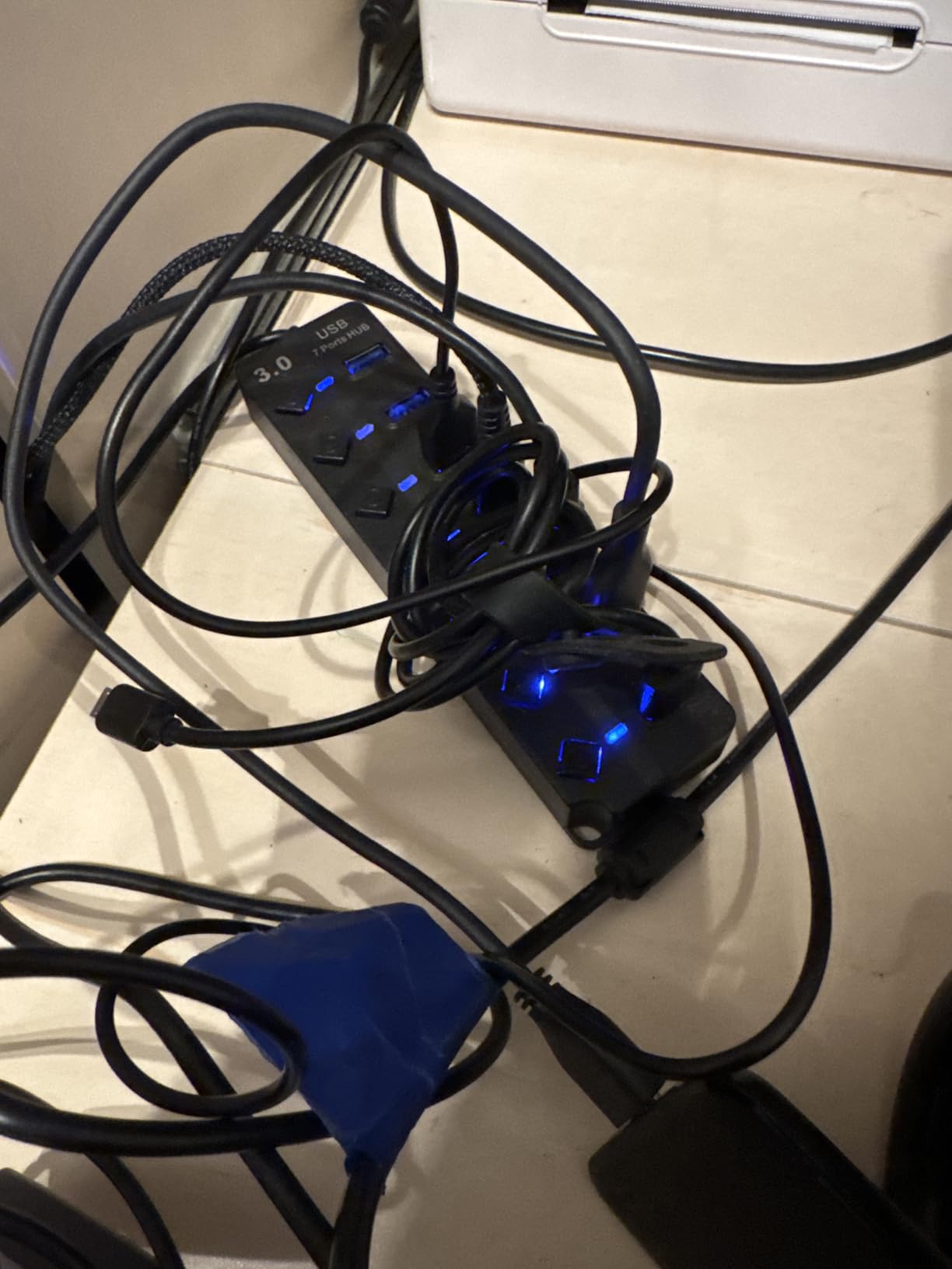 PANPEO 7-Port USB 3.0 Hub On/Off Switches 4ft for Laptop PC customer photo 1