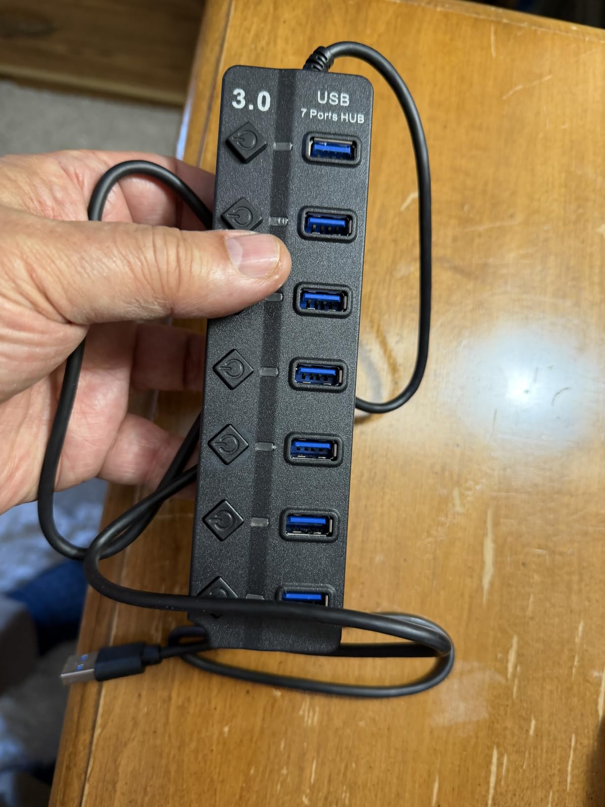 PANPEO 7-Port USB 3.0 Hub On/Off Switches 4ft for Laptop PC customer photo 2