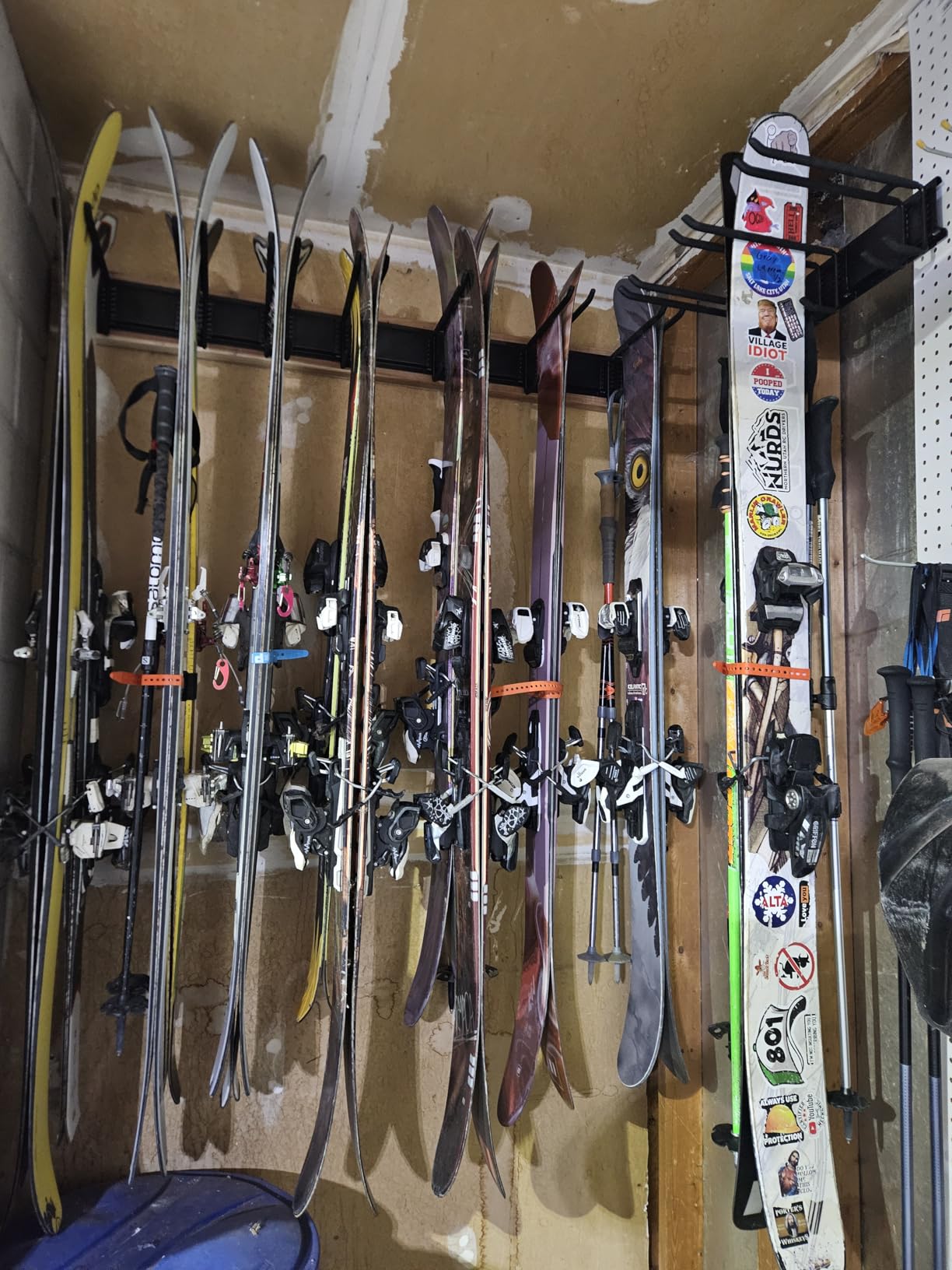 Ultrawall Ski Rack, Wall Mounted Ski Storage Rack, Garage Skis Holder customer photo 1