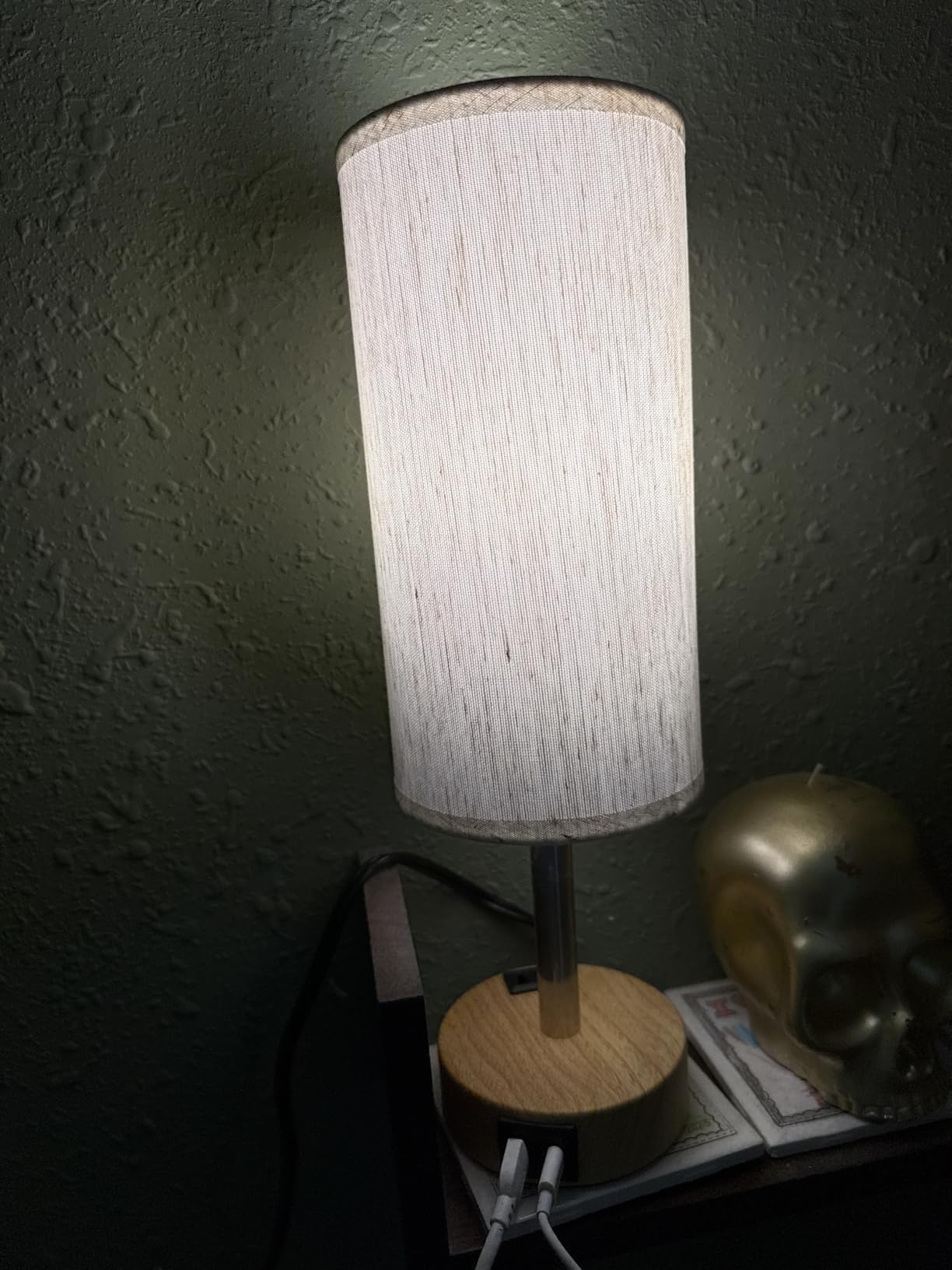 Fenmzee Bedside Table Lamp for Bedroom - Dimmable Touch, USB A+C, AC Outlet customer photo 1