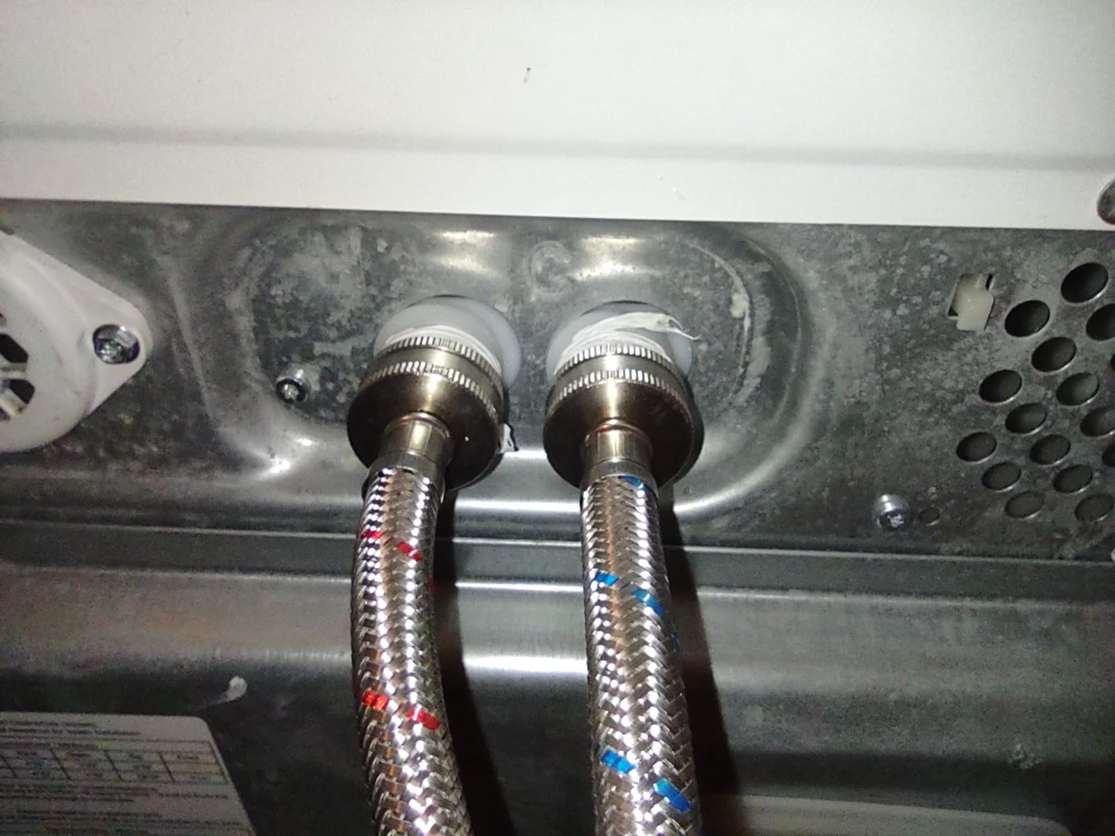 6FT Premium Stainless Steel Washing Machine Hoses with 90 Degree Elbow No-lead Burst-Proof 3/4