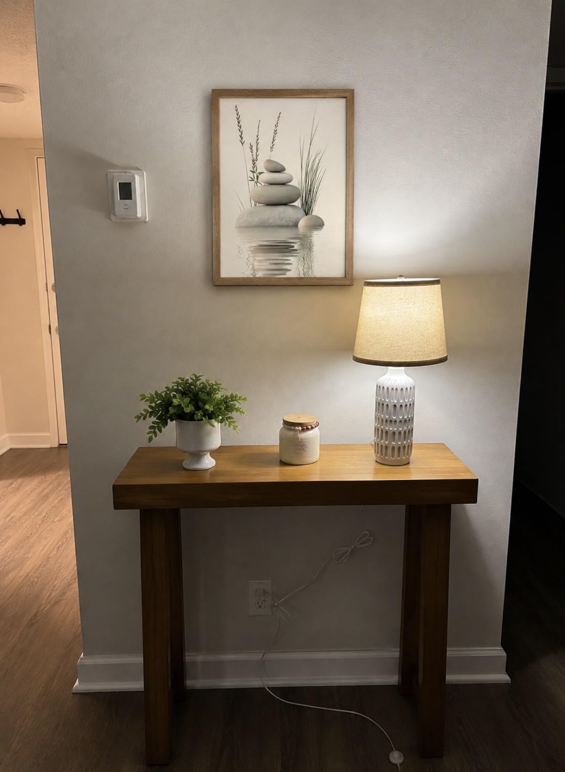 Plank+Beam Classic Console Table, 36 Inch, Pecan customer photo 2
