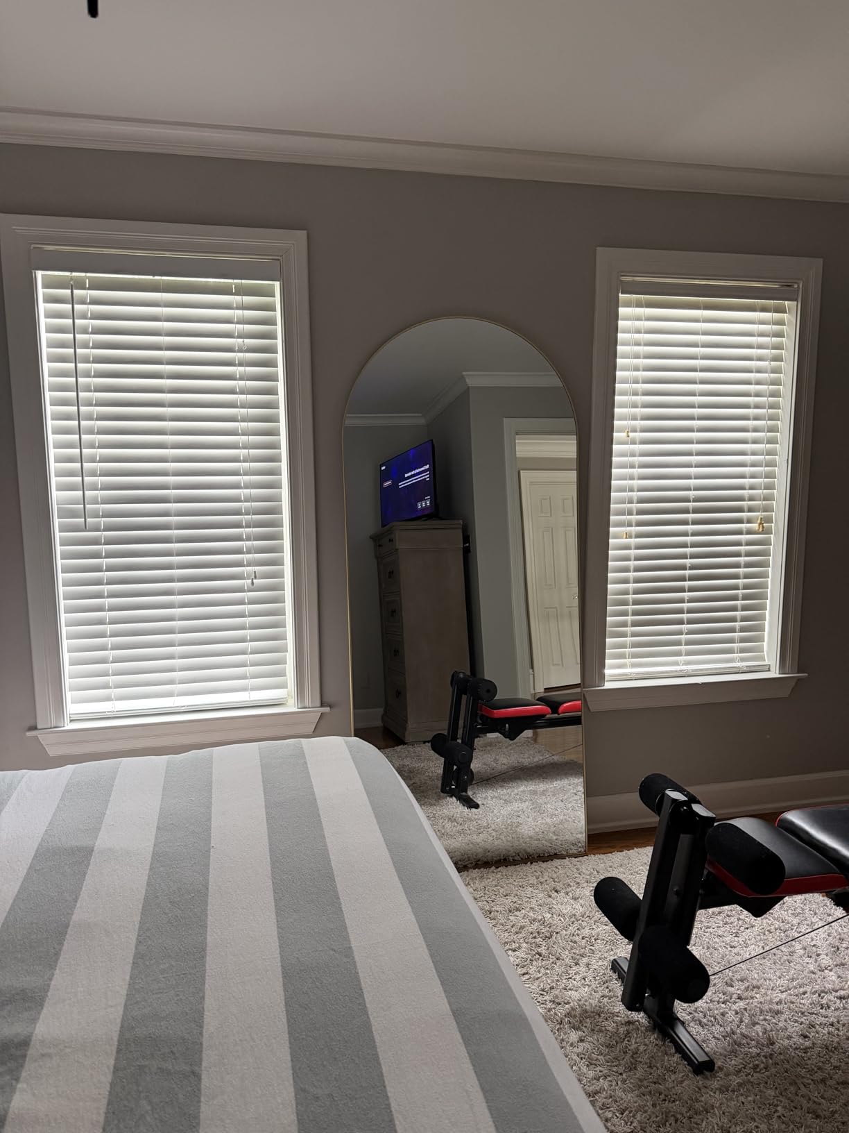 Full Length Mirror, 71''x30'' Arched Floor Body Mirror (Gold) customer photo 2
