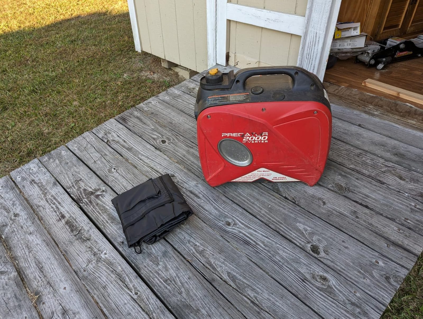 Portable Generator Cover for Honda Generator 21.7”L x 13.8”W x 17.4”H,Black customer photo 2