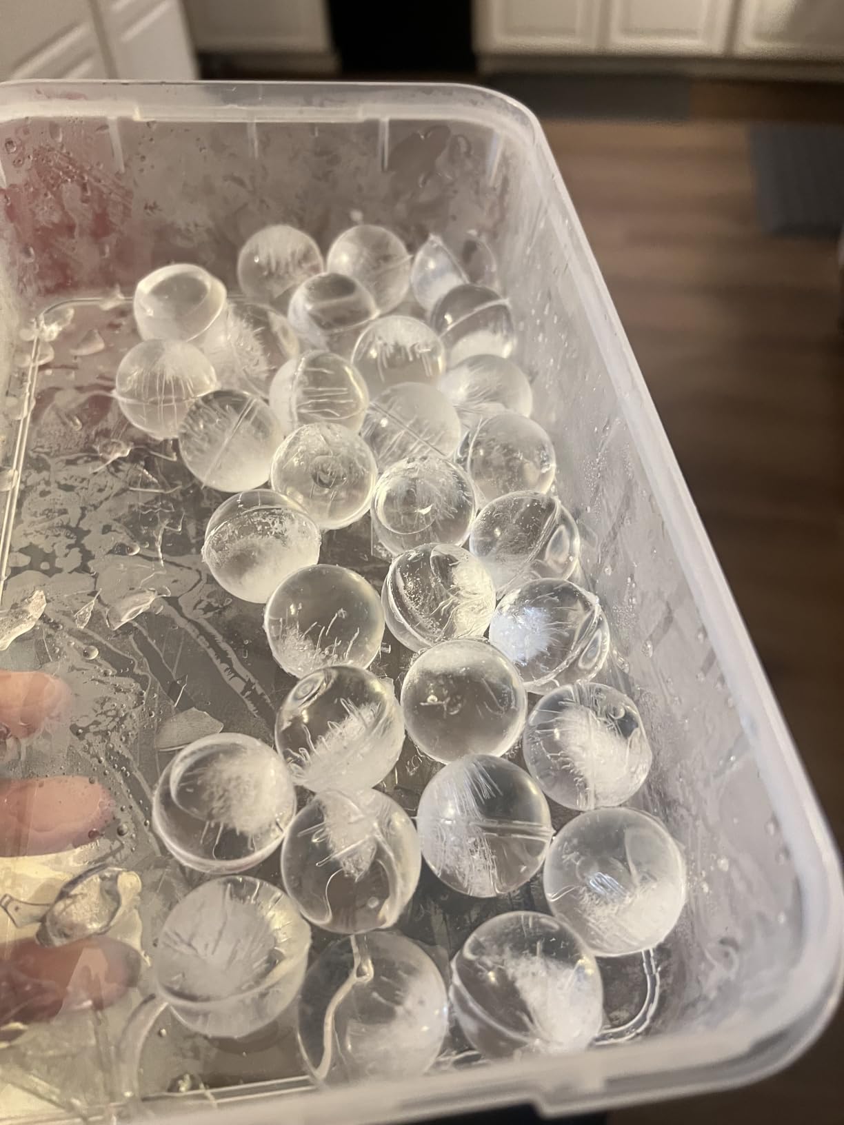Ice Cube Tray with Lid and Bin – Round Ice Cube Trays for Freezer, BPA-Free Food-Grade Ice Mold, Stackable Ice Ball Maker, Iced Bucket Kits, Circle Ice Tray for Cocktails, Whiskey, Coffee, and Drinks customer photo 1