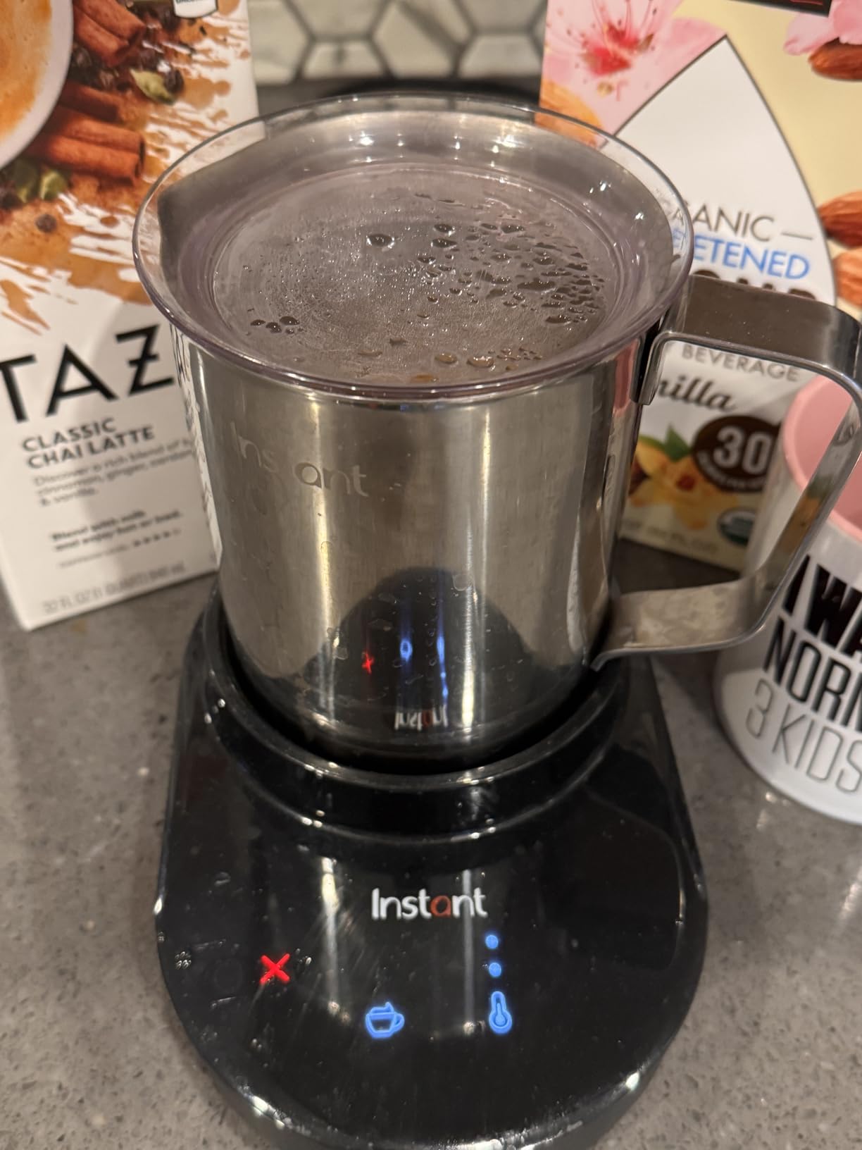 Instant Pot Instant MagicFroth 9-in-1 Electric Milk Steamer and Frother, 17oz Stainless Steel Pitcher, Hot and Cold Foam Maker and Milk Warmer for Lattes, Cappuccinos, Macchiato customer photo 1