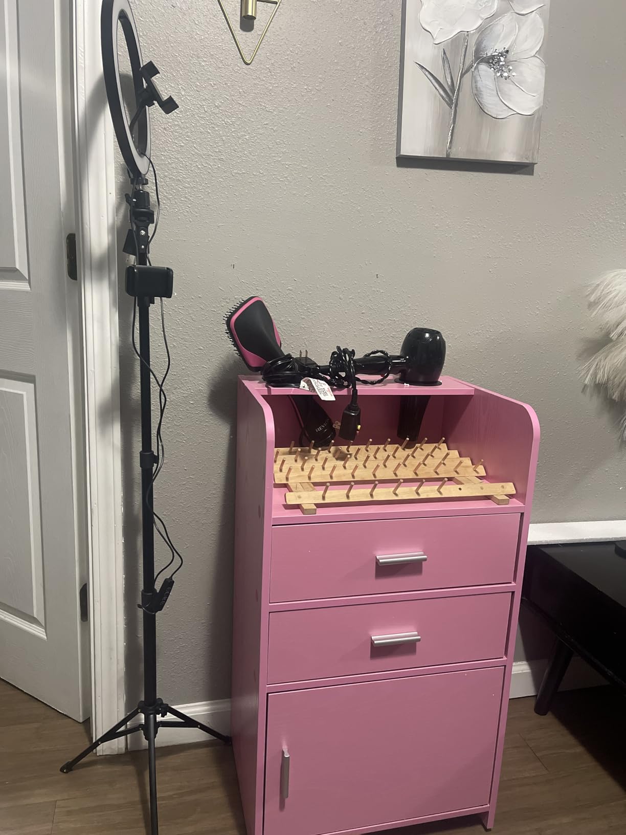 4ever2buy Salon Station for Hair Stylist, Salon Station Cart with Wheels customer photo 2