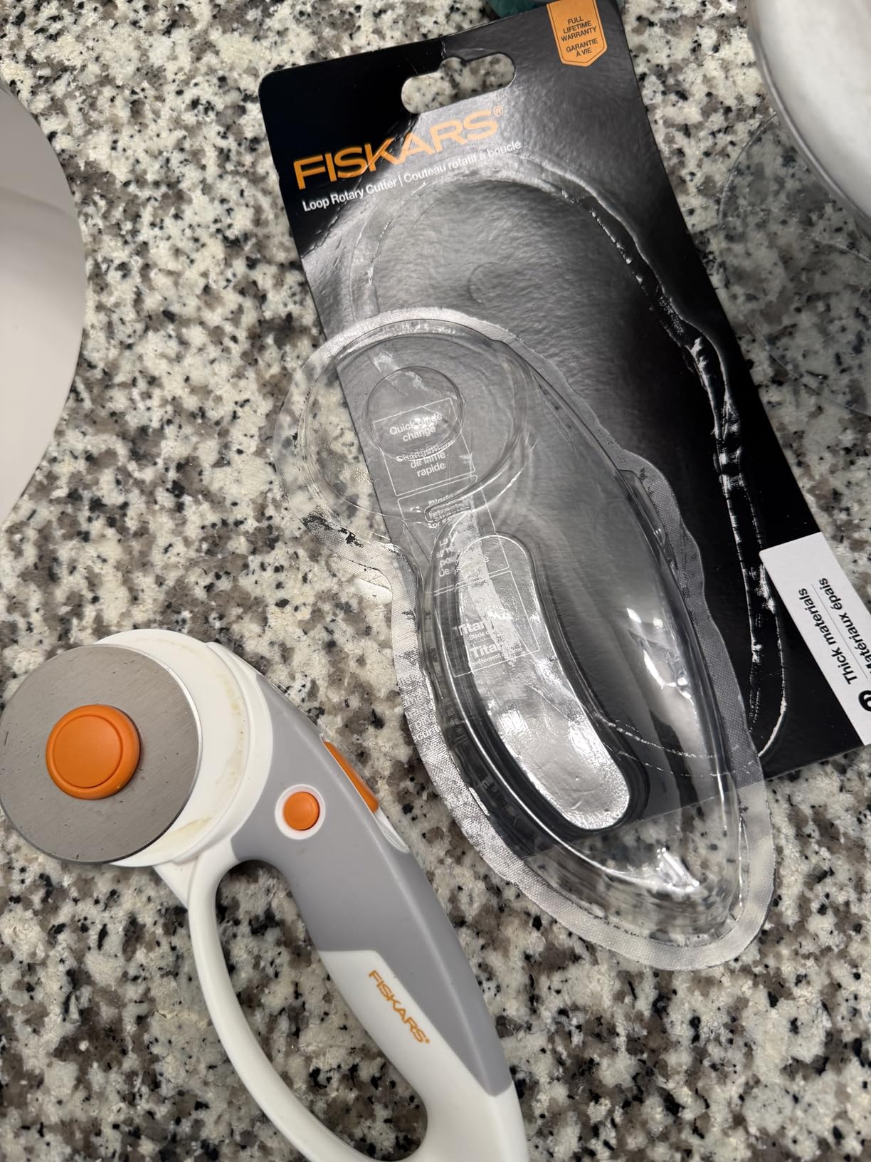 Fiskars 60mm Loop Titanium SoftGrip Rotary Cutter for Fabric & Sewing customer photo 1
