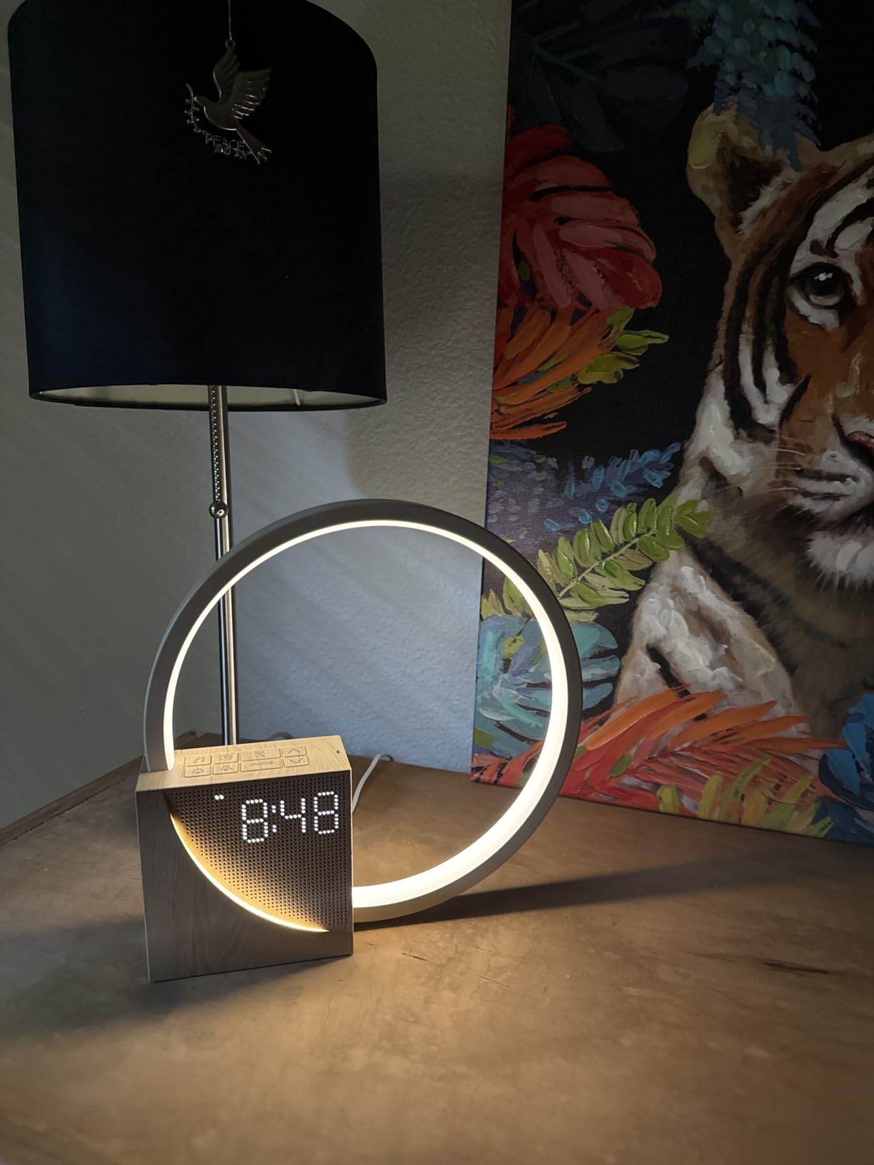 Vivilumens Sunrise Alarm Clock for Heavy Sleepers Adults, Wake-up Light, Sleep Aid 10 White Noise Sound Machines with 30/60/90 Timer, 3 Level Dimmable Touch Table Lamp with Snooze USB Charger Port customer photo 1