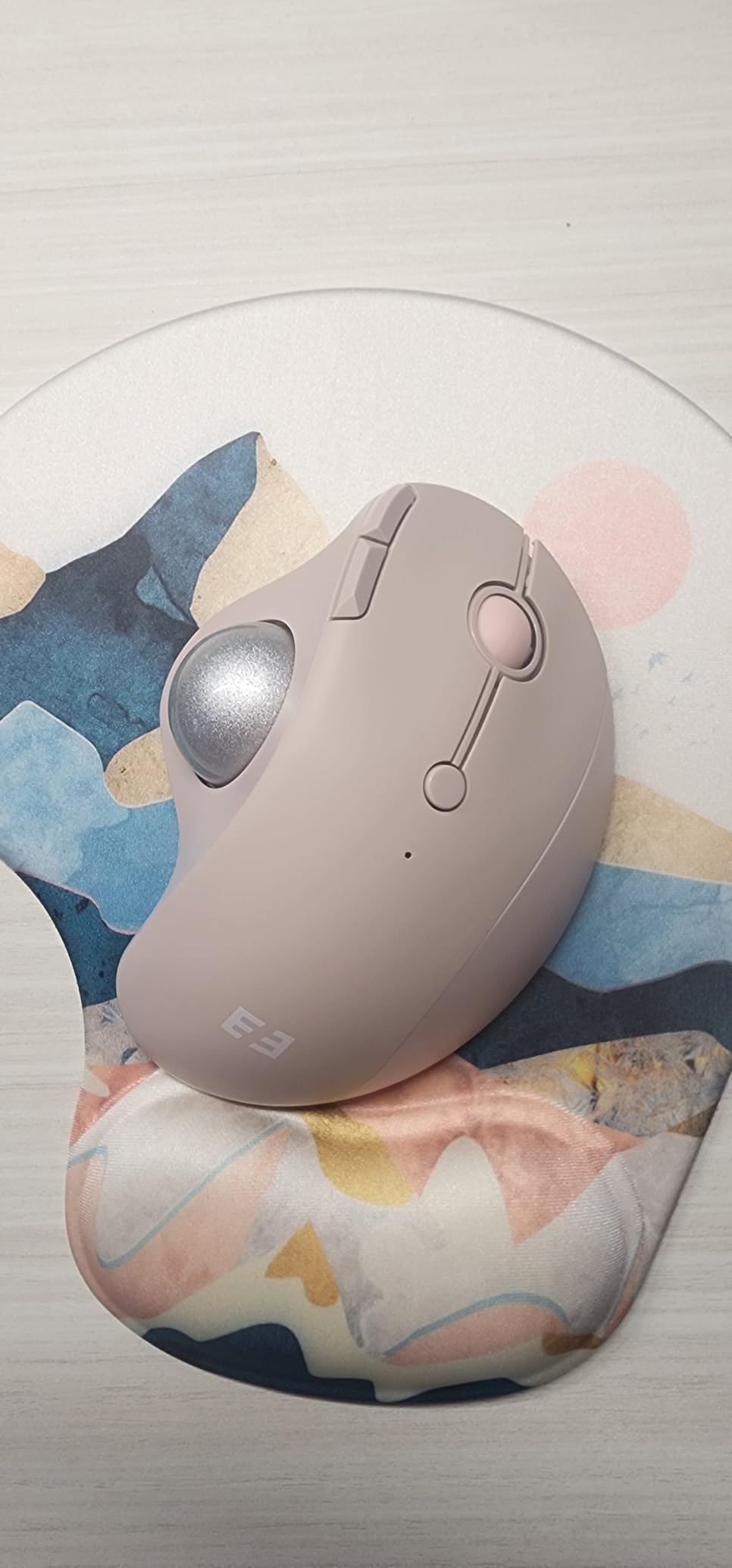 seenda Wireless Trackball Mouse, Ergonomic Bluetooth Rollerball Mice,Purple customer photo 2
