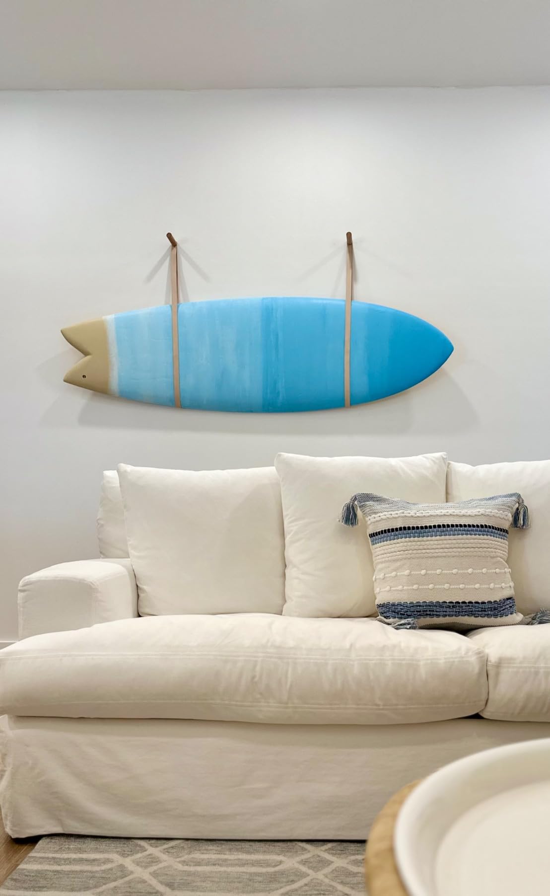 Hang 11 Surfboard Wall Mount - Oak Wood & Leather Surfboard Hanger customer photo 1
