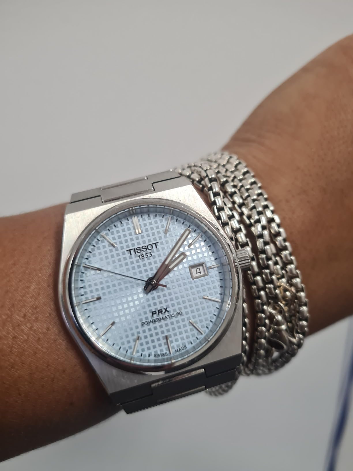 Tissot PRX, Swiss Automatic, 40mm, Ice Blue Dial, Men’s Watch customer photo 2