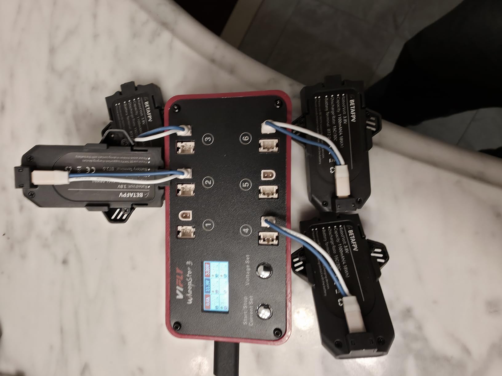 VIFLY WhoopStor V3 6-Port 1S LiPo Battery Storage Charger | Tiny Whoop Charger, Fits PH2.0 & BT2.0 connectors, LCD shows real-time voltage & current customer photo 1
