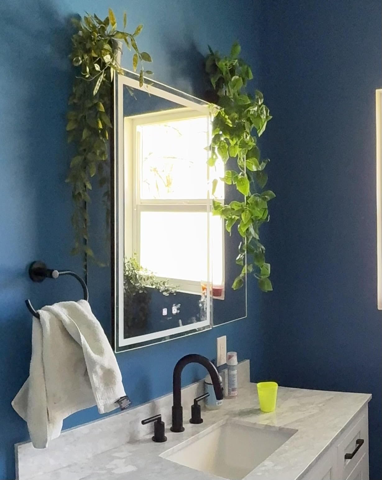 20 * 28 Left Hinge LED Bathroom Mirror Cabinet, Aluminum Medicine Cabinet customer photo 1