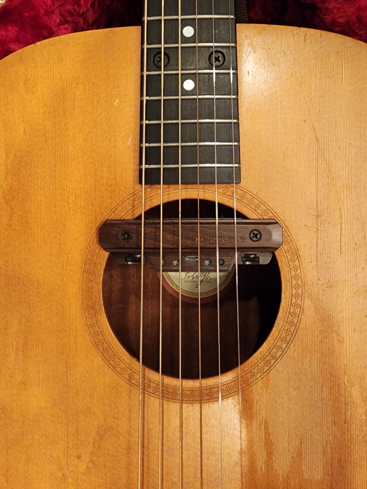 Acoustic Guitar Pickup Passive Megnetic Soundhole Pickup with Humbucker Volume Timbre Control customer photo 2