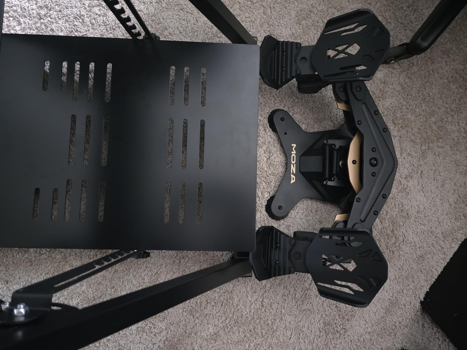 Anman Foldable Racing Flight Simulator Stand with Chair Wheel Fixed Slot | Racing & Flight Fast Switch, Place Keyboard & Mouse Separately, for Logitech/Thrustmaster/Fanatec Joystick Yoke Racing Wheel customer photo 2