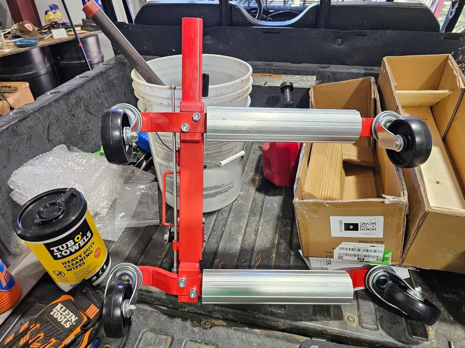 VEVOR Wheel Dolly, Max Capacity 1500 Lbs Car Dolly, Car Jack Dolly Lifter with Wheels, Heavy Duty Vehicle Positioning Ratchet Tire Jack, for Vehicle Car Auto Repair Moving customer photo 2