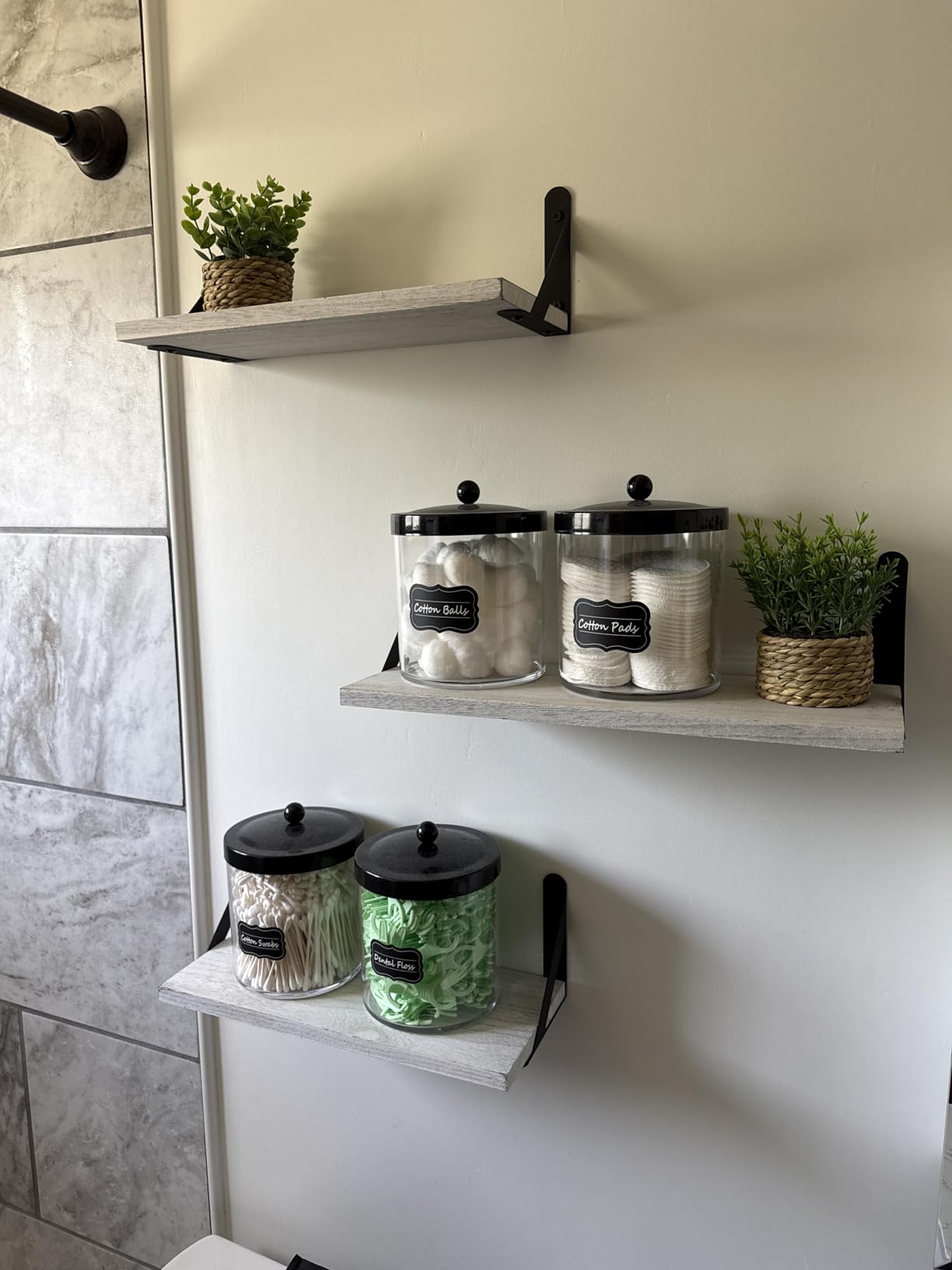 YGEOMER 4 Different Sizes Floating Shelves for Wall Decor, Natural Wood customer photo 2