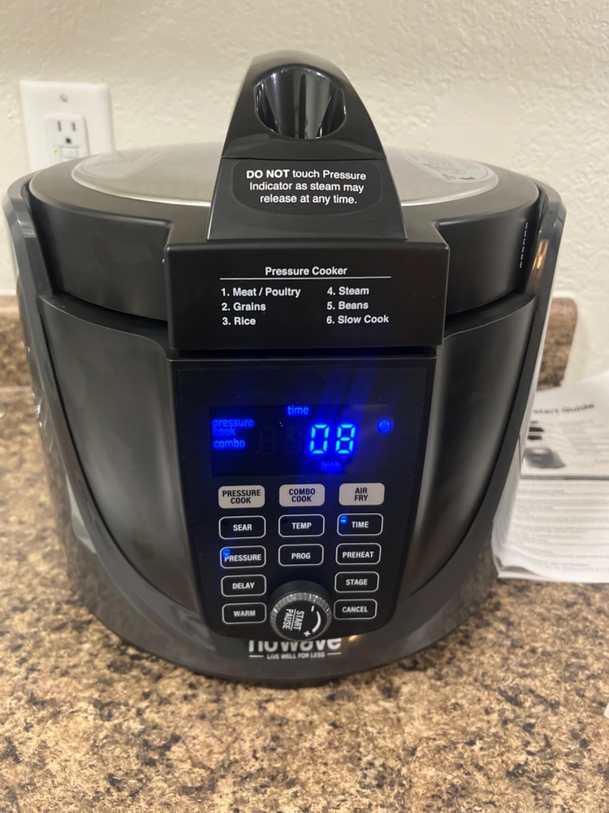 Nuwave Duet Electric Pressure Cooker & Air Fryer Combo w/Probe, 450-in-1 customer photo 1