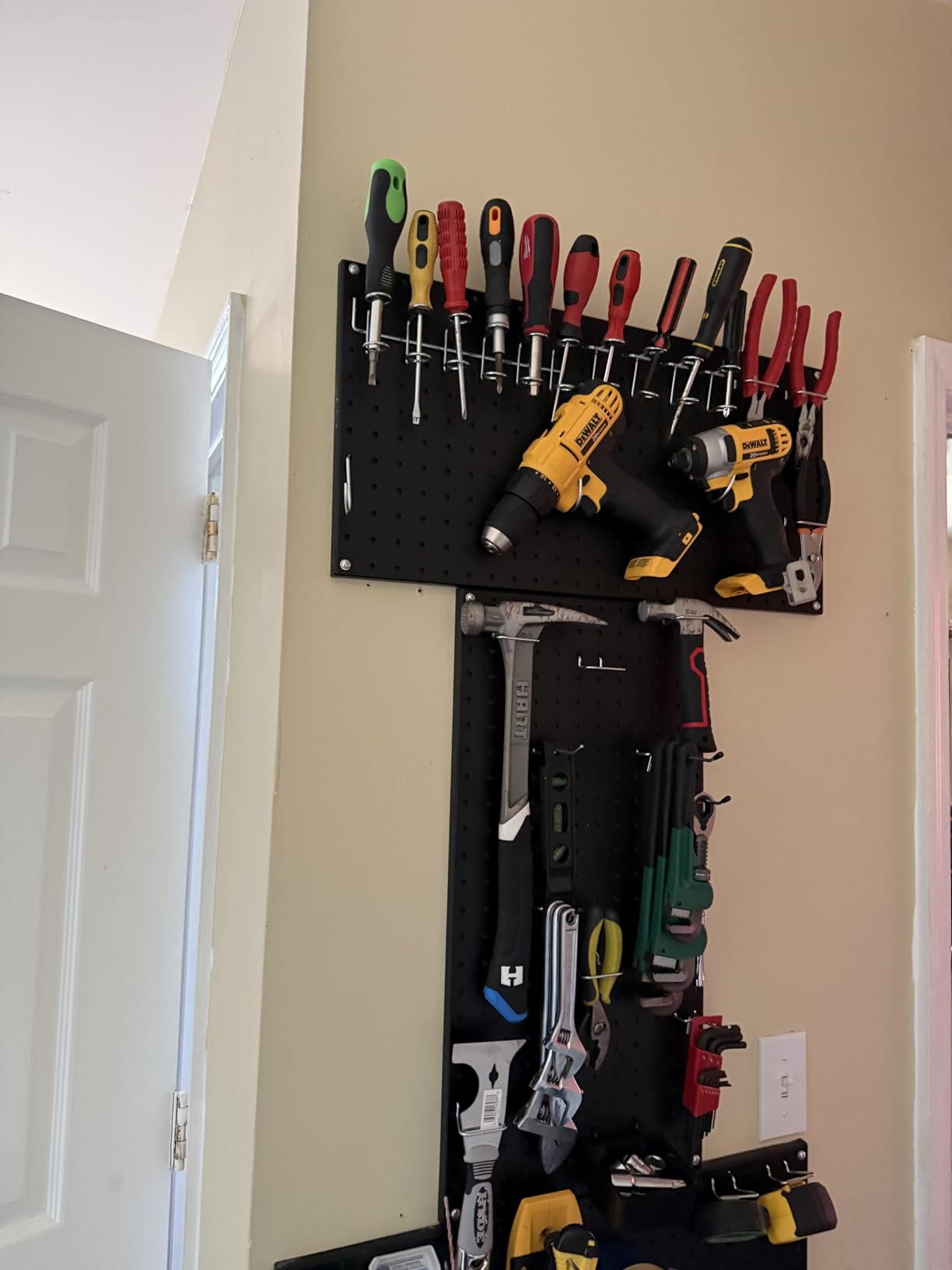 INCLY 158PCS Black Metal Pegboard Wall Organizer 48x24 Inch customer photo 1