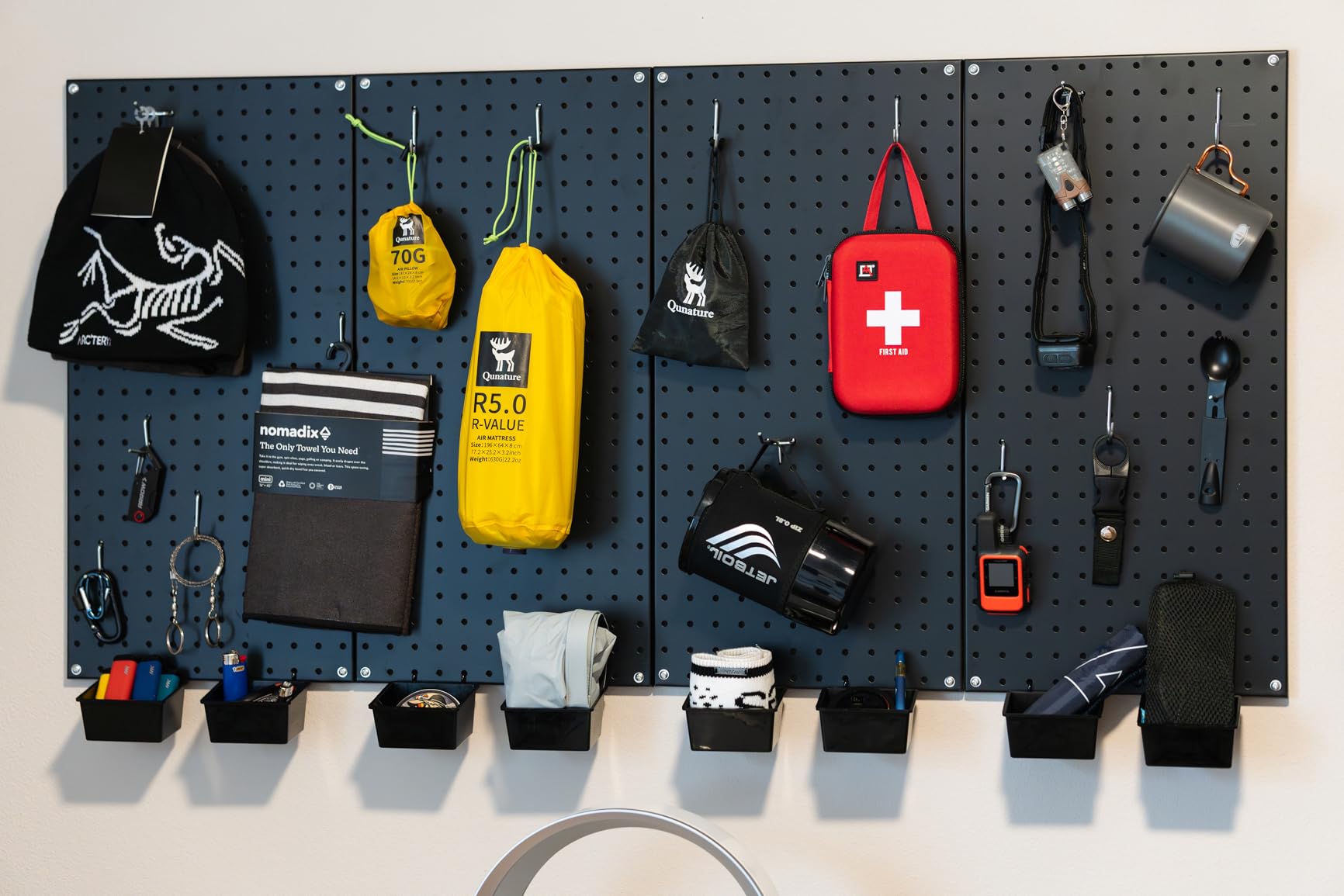 INCLY 158PCS Black Metal Pegboard Wall Organizer 48x24 Inch customer photo 2