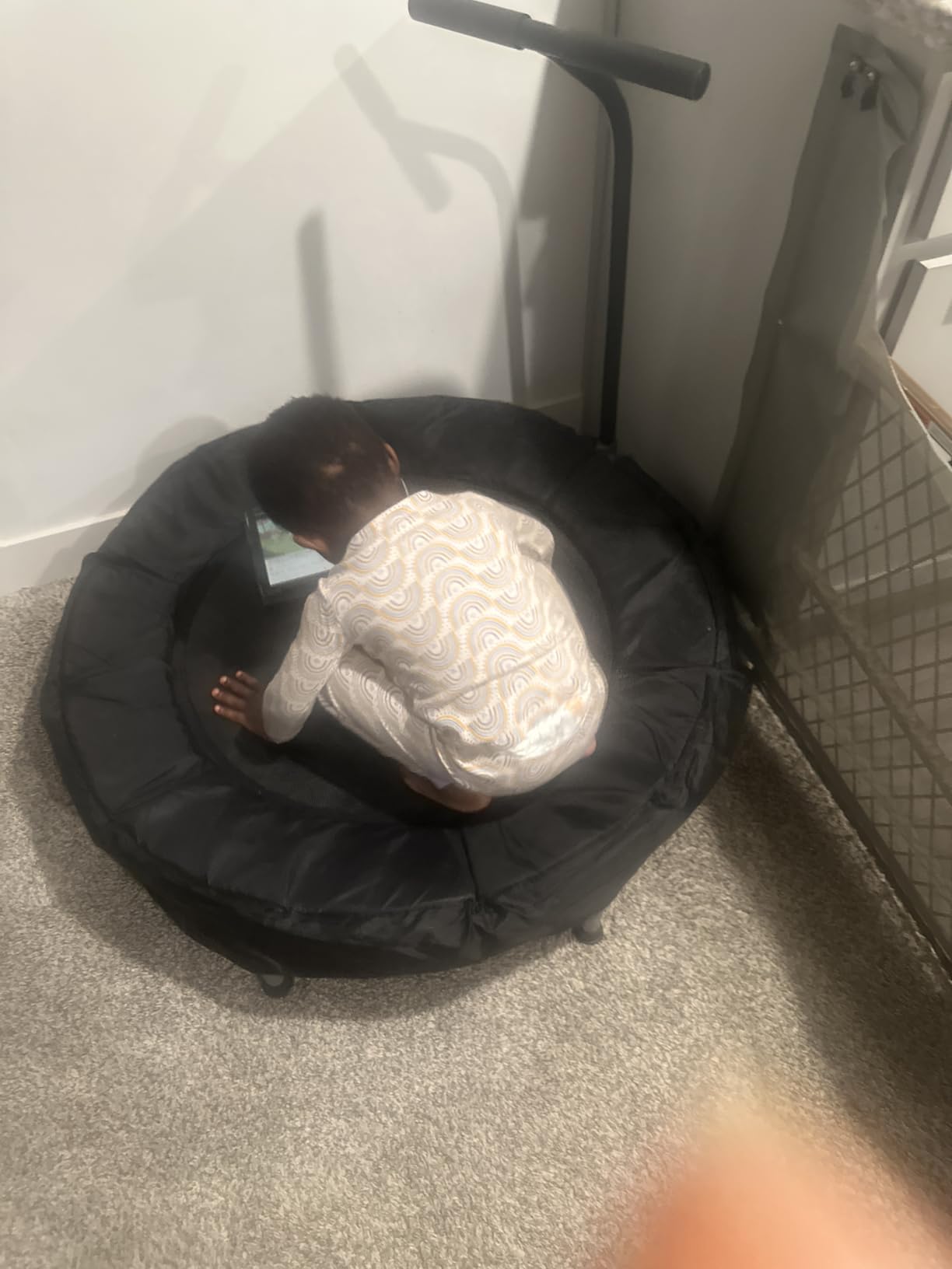 BCAN SP1 36'' Kids Toddler Trampoline Indoor, Foam Handle | FED Fitness customer photo 2