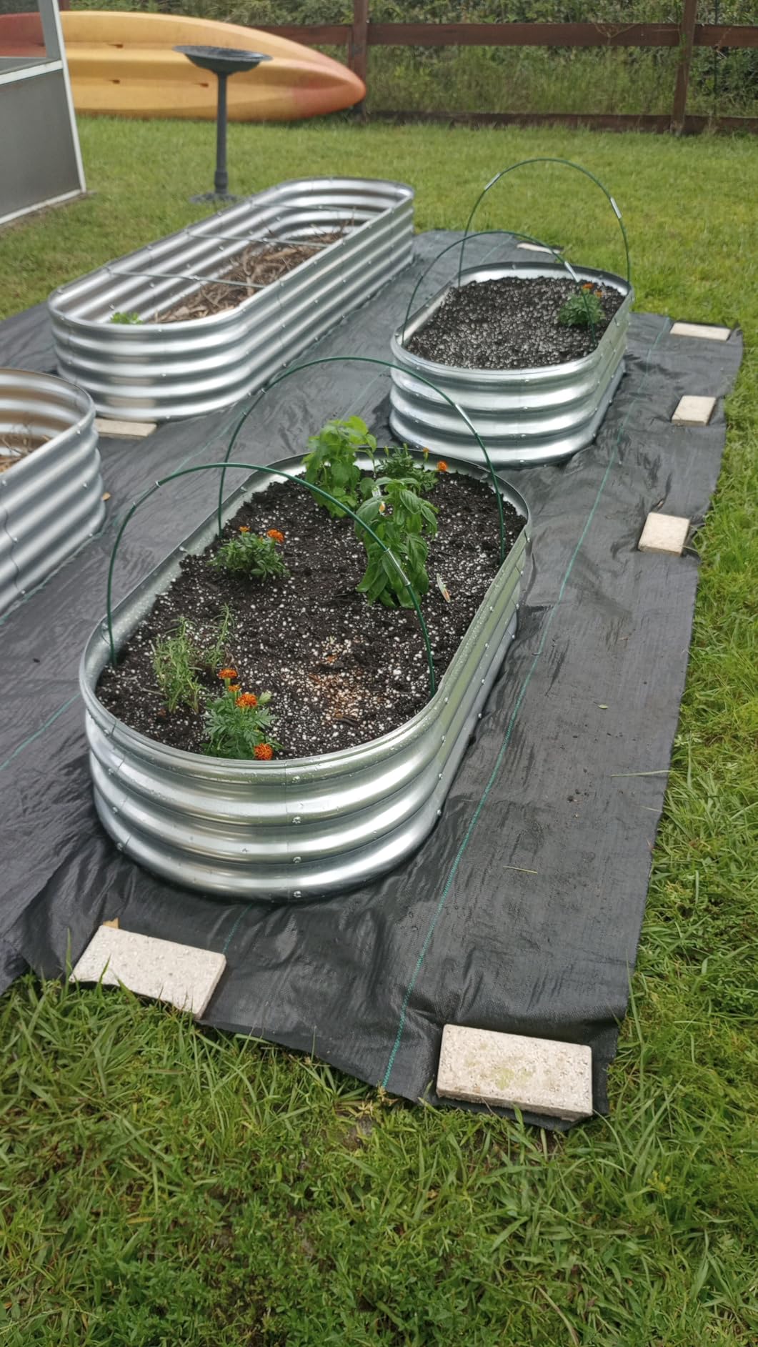 JERIA Raised Garden Bed,Galvanized Raised 2 Pcs 4×2×1ft Planter Boxes Outdoor with Easy Assembly, Large Garden Bed for Vegetables, Fruits, Flower customer photo 1