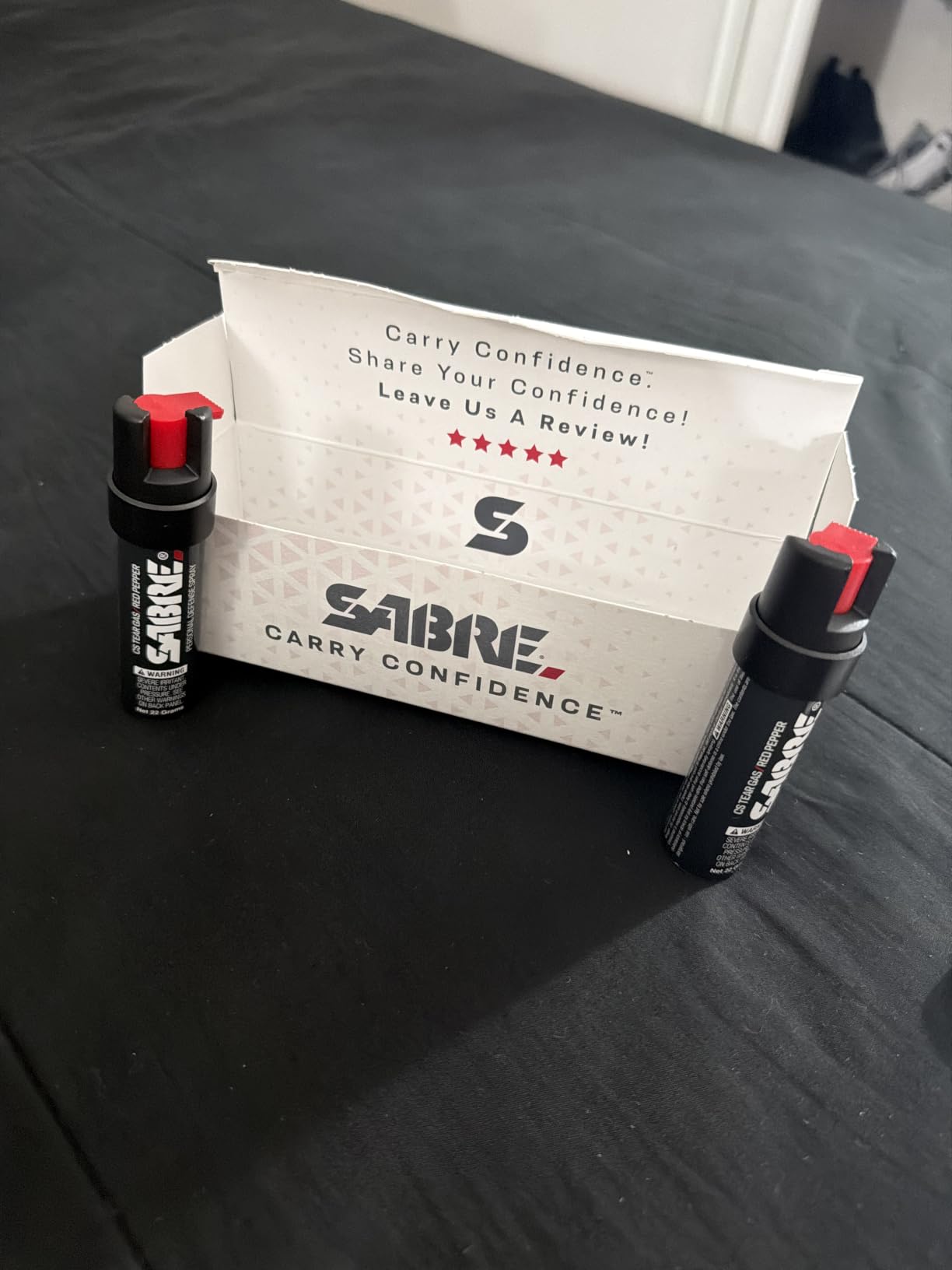 Sabre Compact 3‑in‑1 Pepper Spray, Tear Gas & UV Marking Dye Defense Spray - Maximum Police Strength OC Spray, Up to 16-ft Range, 13 Second Spray Time, Twist Lock Safety with Belt Clip, 0.75 fl oz customer photo 2