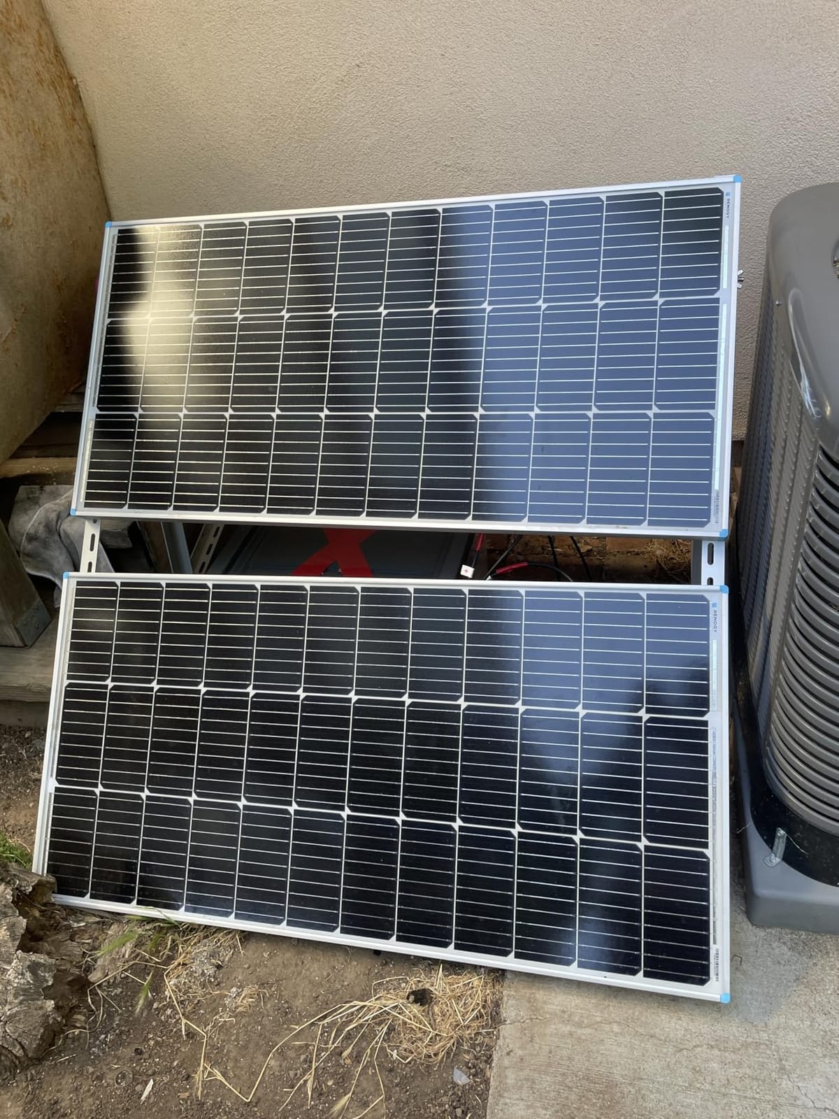 ECO-WORTHY Upgraded 45in Solar Panel Mount Brackets, with Foldable Tilt Legs, Suitable for 2pcs 100W/1pcs 200W 300W 400W Solar Panels,Adjustable Mounting Brackets Kits for RV, Roof, Boat, and Off-Grid customer photo 1