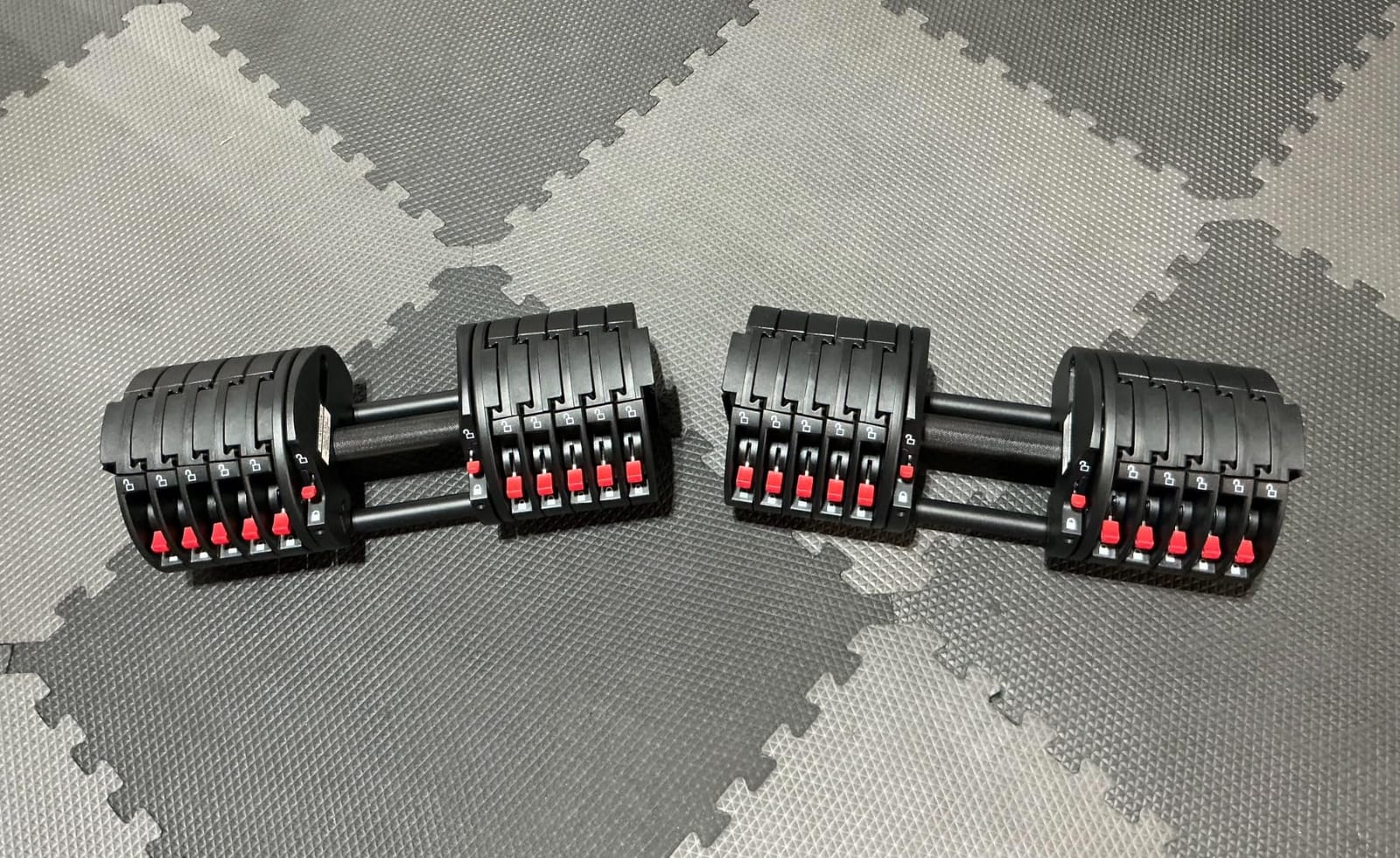 REP Fitness QuickDraw Adjustable Dumbbell Set, Pair, 30/40/50/60 lb Each, Steel Plates, Knurled Handle, Lock-N-Load Switch, Space-Saving Compact Free Weights, Strength Training, Home Gym, Men & Women customer photo 1