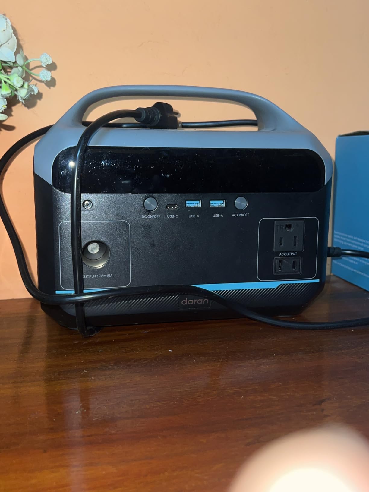 Daran Portable Power Station 89.6Wh LiFePO4 Battery 100W(200W Peak) Solar Power Bank, Portable Charger Small Generator with AC Outlets & PD Fast Charging for Home/Laptop/Camping (Solar Panel Optional) customer photo 1