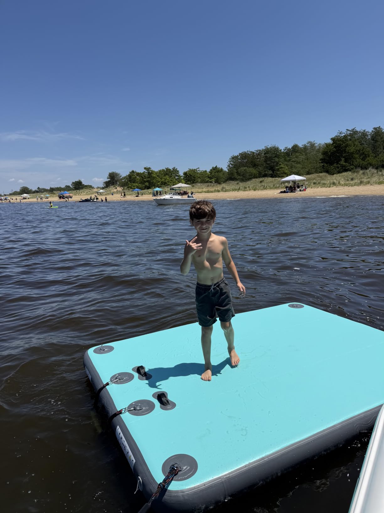 AWSUM Inflatable Floating Dock for Water Activities, 6ft-15ft Island Raft customer photo 1
