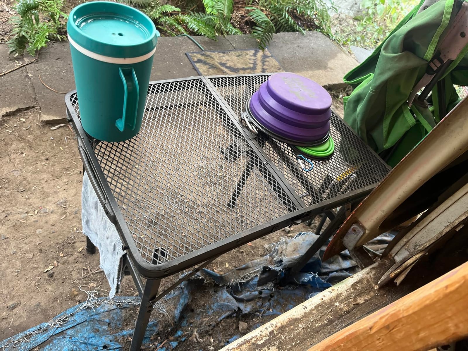 GREGIN Folding Camping Grill Table, Outdoor Metal Table. Foldable, Portable | Small & Lightweight, Height Adjustable Camp Table with Mesh Desktop for Grilling, Cooking, BBQ, Griddle, Patio, Picnic-2 ft customer photo 1