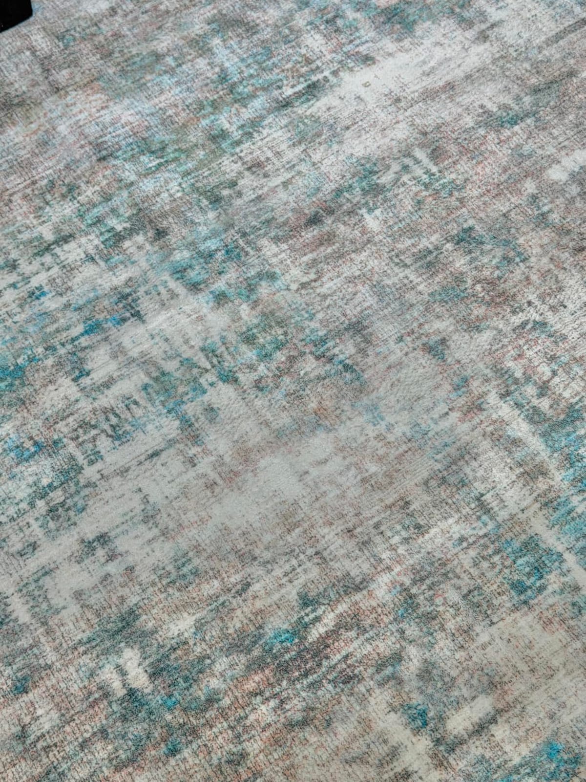 8x10 Area Rugs for Living Room: Washable Abstract Black Grey Gold Carpet customer photo 2