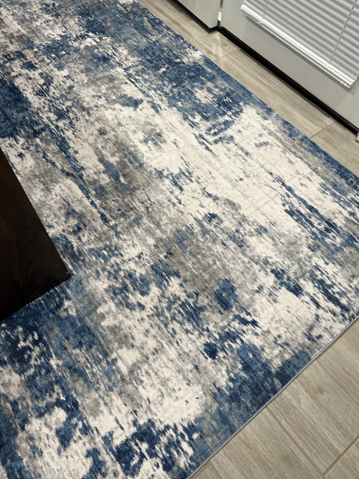 RELEANY Washable 5'x7' Abstract Area Rug for Living Room Blue Gray customer photo 1