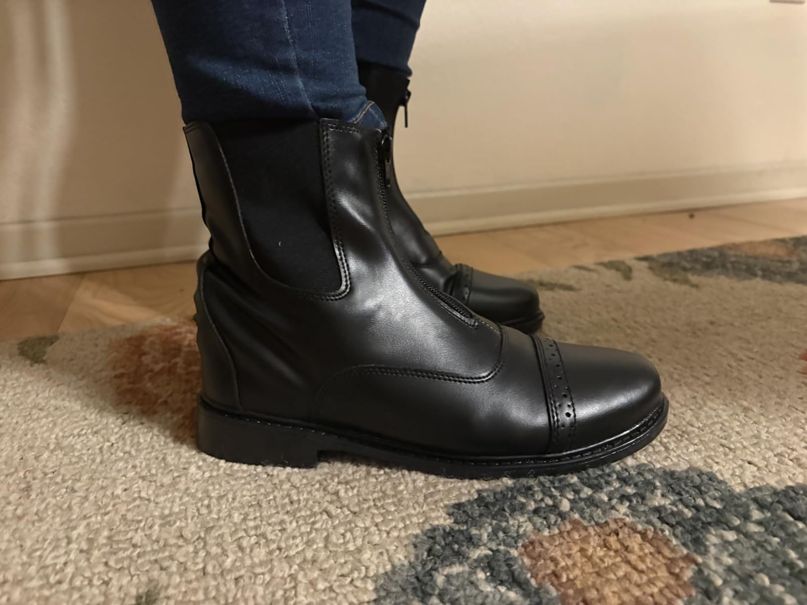 TuffRider Ladies Starter Front Zip Paddock Boots | Durable, Easy to Clean Water-Resistant Horse Riding Boots for Women customer photo 1