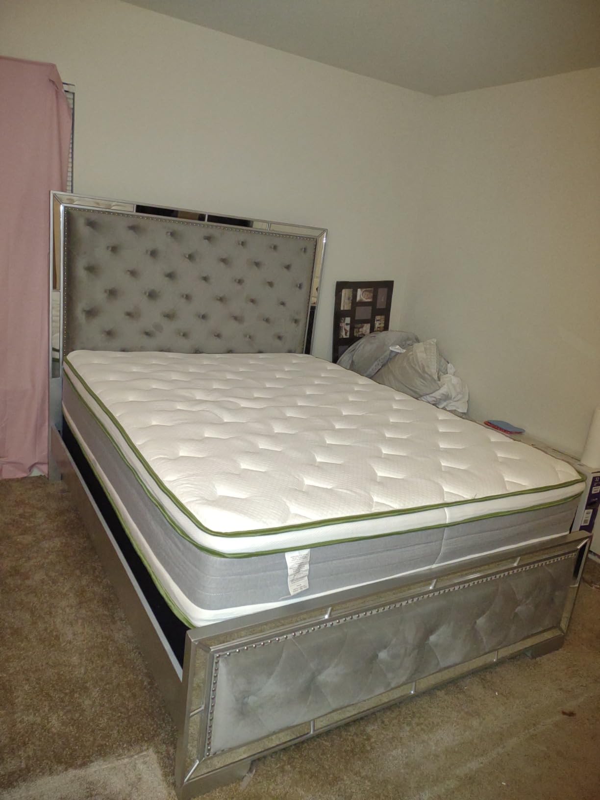 Novilla Queen Mattress, 12 Inch Hybrid Mattress Queen with Comfort Foam|Innerspring Pillow Top Mattresses in a Box, Pressure & Pain Relief, Soft Feel but Supportive, CertiPUR-US customer photo 1