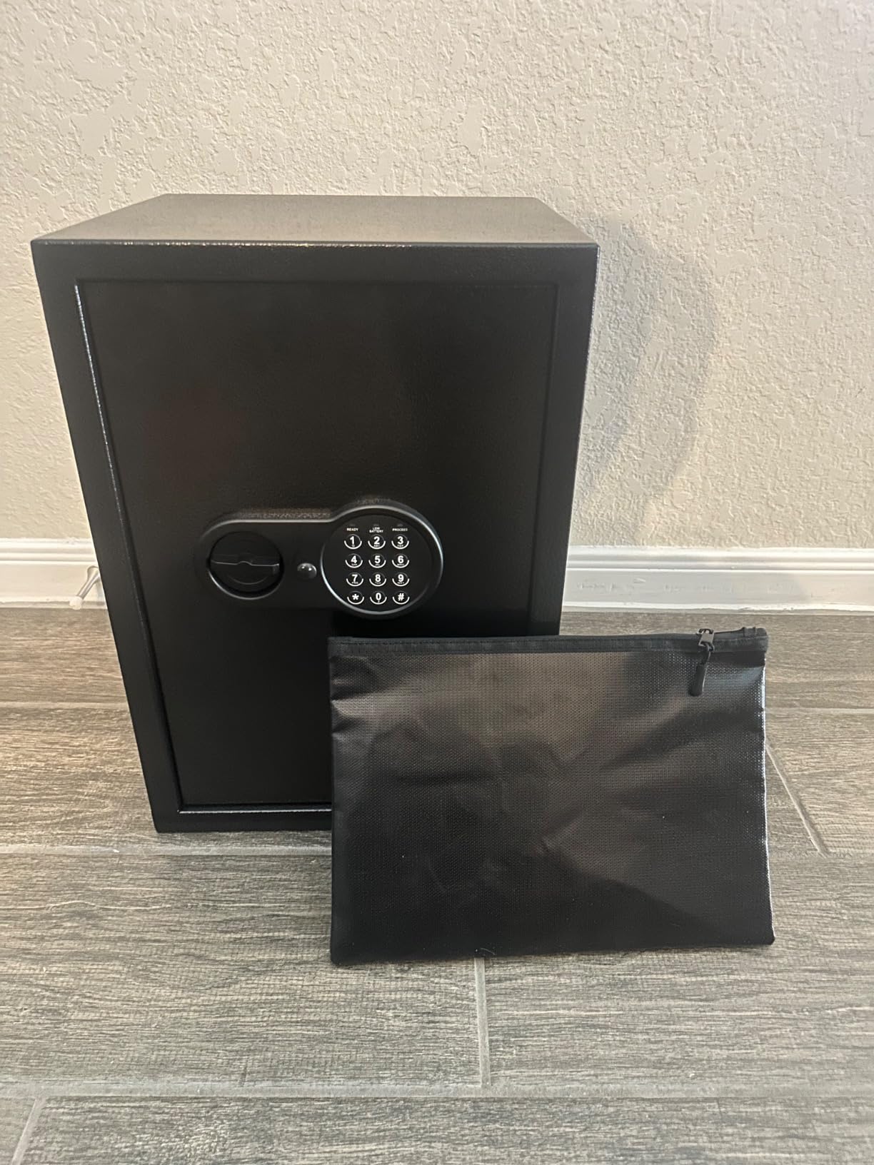 Mitlvge 23.62'' Tall Extra Large Home Safe Box, Safe with Fireproof Waterproof Document Bag, Digital Keypad and 3 Removable Steel Shelves, Security Box for Money Medicines Jewelry Valuables customer photo 2