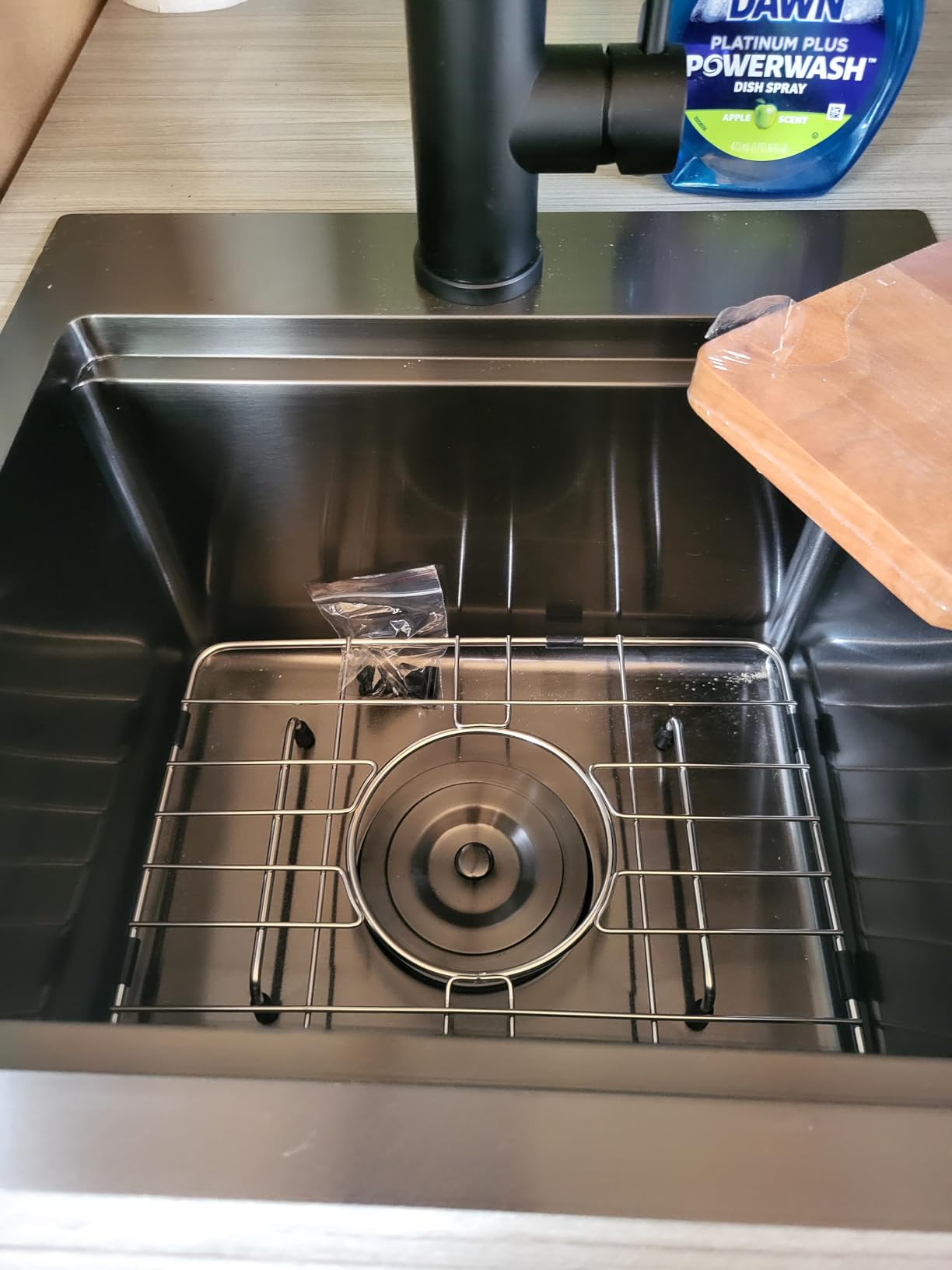 Drop In Kitchen Sink, 21x20 Inch Bar Sink Workstation Stainless Steel Outdoor Topmount Small Sinks, 16 Gauge Single Bowl Kitchen Sinks for Laundry Office Wet Bar Prep RV Yard with Accessories customer photo 2
