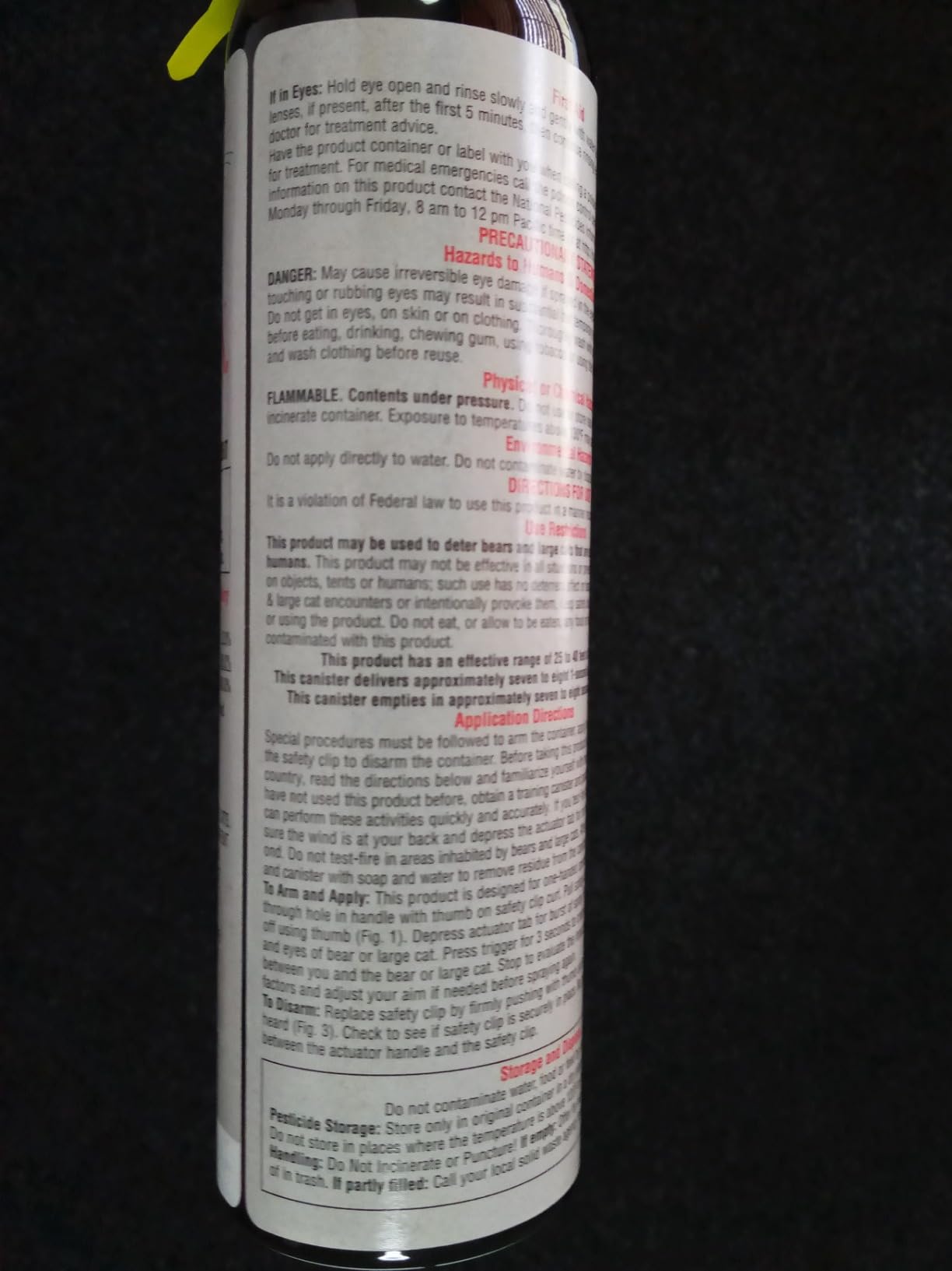 SABRE Frontiersman MAX Bear Spray, EPA Registered for 9 Animal Species | Max Strength 2% Major Capsaicinoids, 40-Foot Range, Bear & Mountain Lion Deterrent for Hiking, Camping & Hunting, 9.2 oz customer photo 2