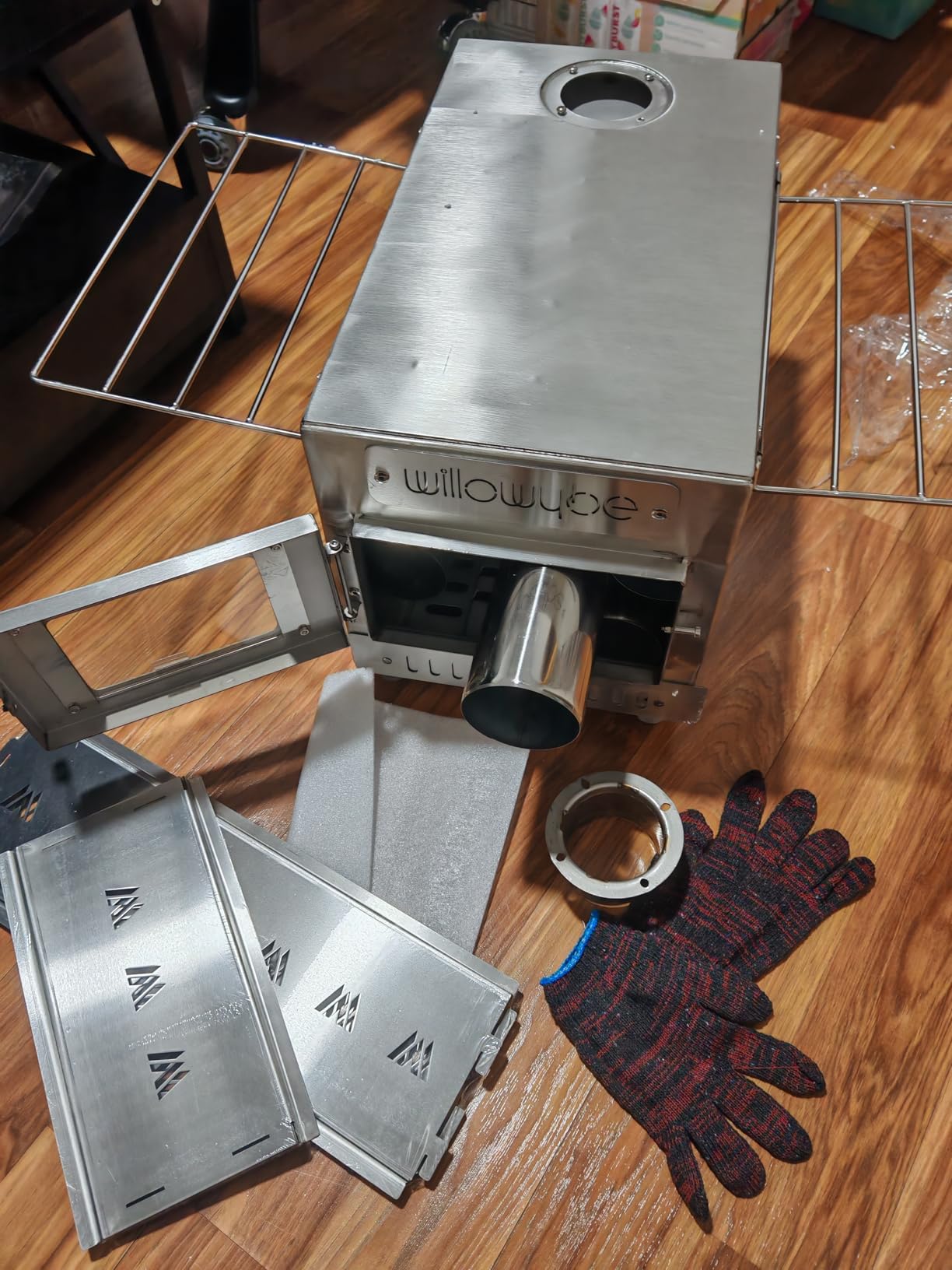 WillowyBe Outdoor Sauna Hot Tent Stove, Rocket Stove Heater, Portable Camping Wood Stove for Dry Sauna, Cooking for Husband and Friends customer photo 1