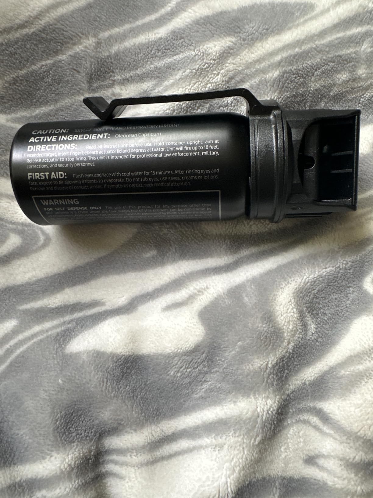 POM MK3 Pepper Spray, Belt Clip Model, Maximum Police Strength OC with UV Marking Dye, Quick Flip Top Safety, 360° Performance At Any Angle, Powerful Accurate Stream, 18 ft Range, 1.8 fl oz customer photo 1