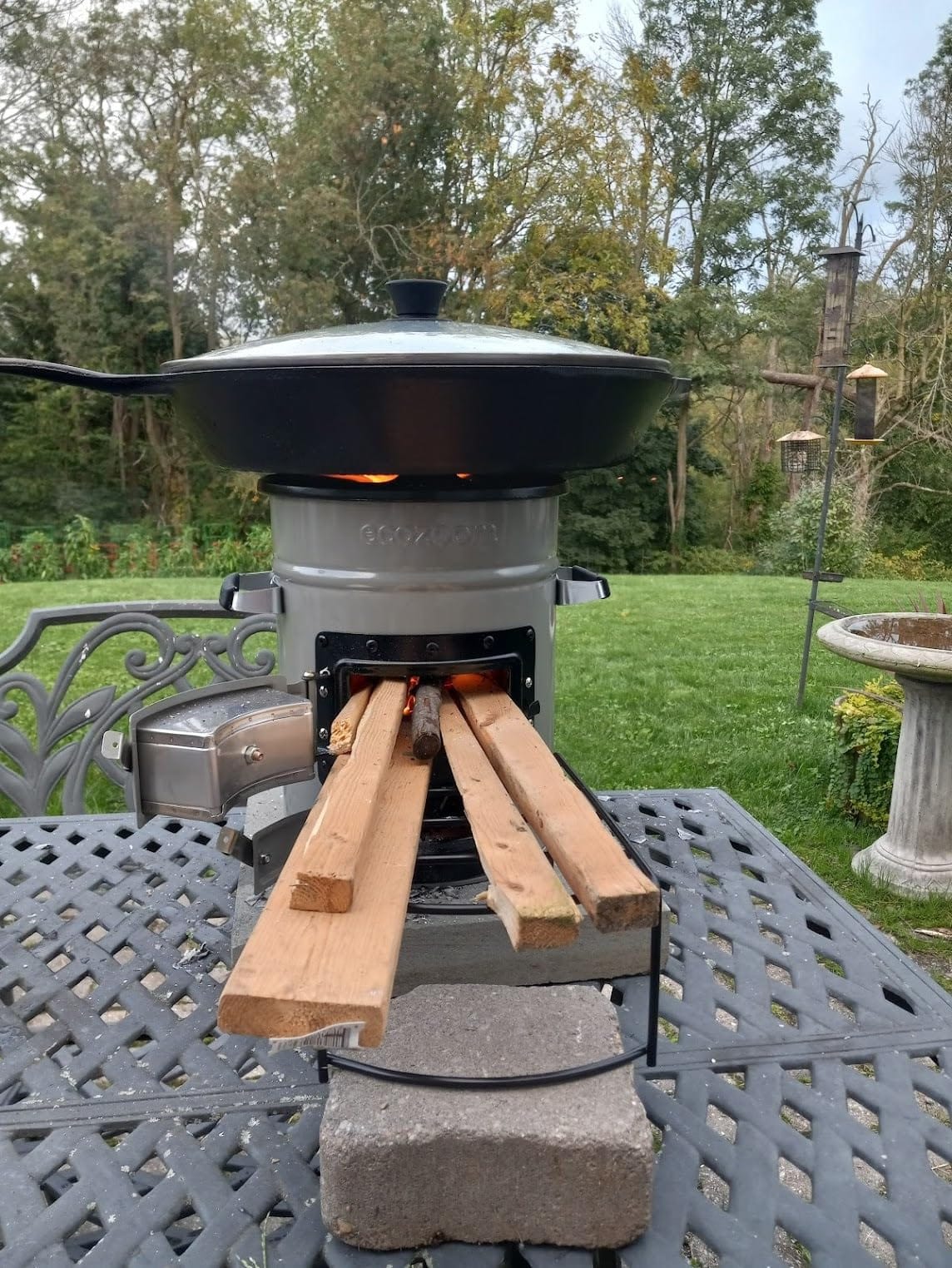 EcoZoom Rocket Stove, Dual Fuel Wood & Charcoal, Portable & Insulated, Heavy Duty, Emergency Use, Refractory Linings, Cast-Iron Cookware Compatible customer photo 2