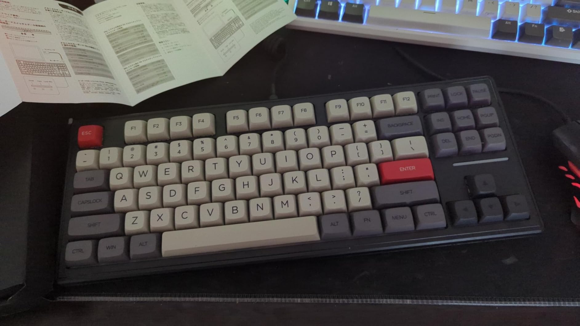 75% Custom Barebones Keyboard kit Gasket Mouted,Blank DIY Silent TKL Mechanical Gaming Keyboard PCB Hot Swappable 3pin/5pin Switch with South-Facing RGB for Win/Mac (M87 Kit-Black) customer photo 1
